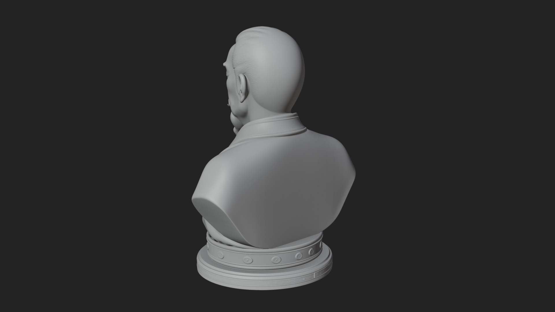 Chinese Scholar Bust Statue Design 3 3D Print Model 3D Model