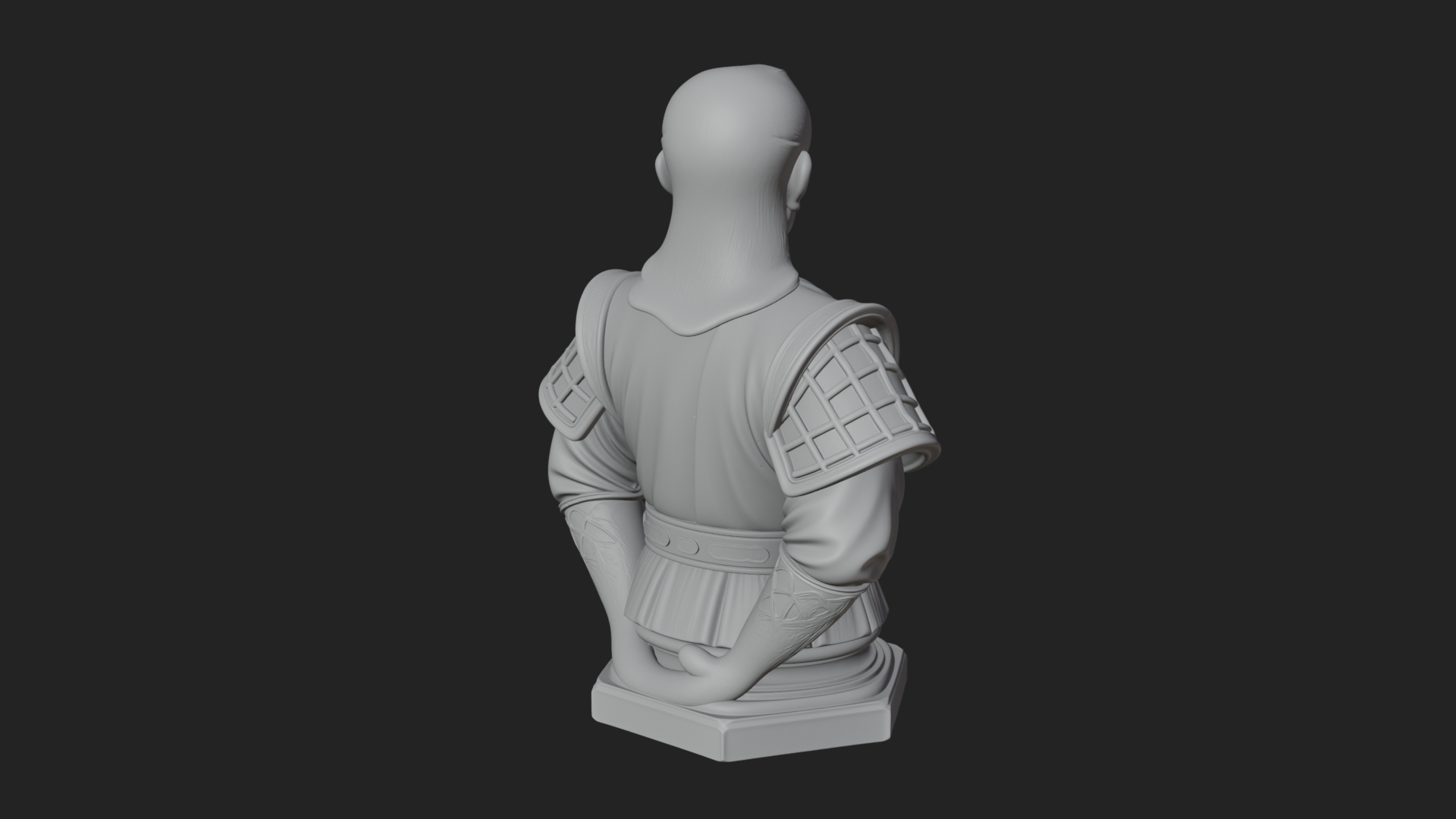 Chinese Scholar Bust Statue Design 5 3D Print Model 3D Model