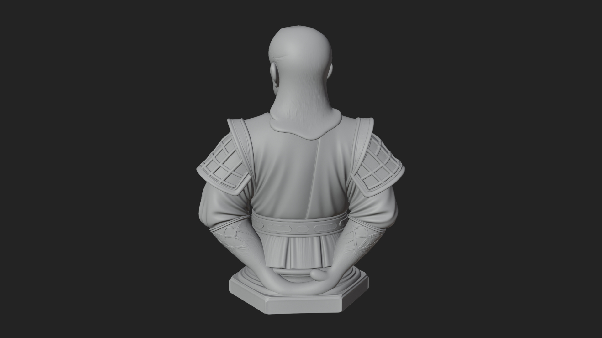 Chinese Scholar Bust Statue Design 5 3D Print Model 3D Model
