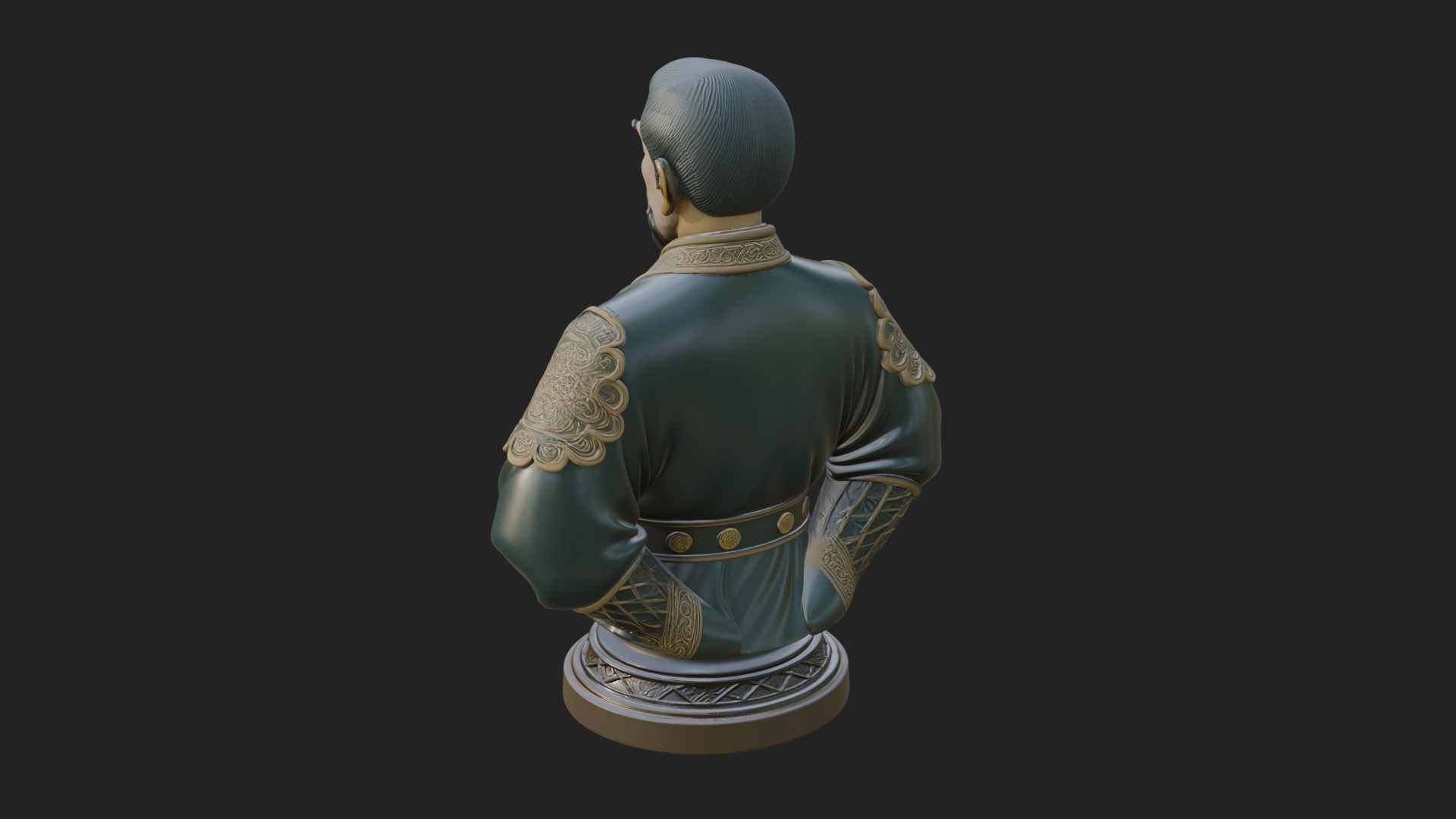 Chinese Scholar Bust Statue Design 7 3D Print Model 3D Model