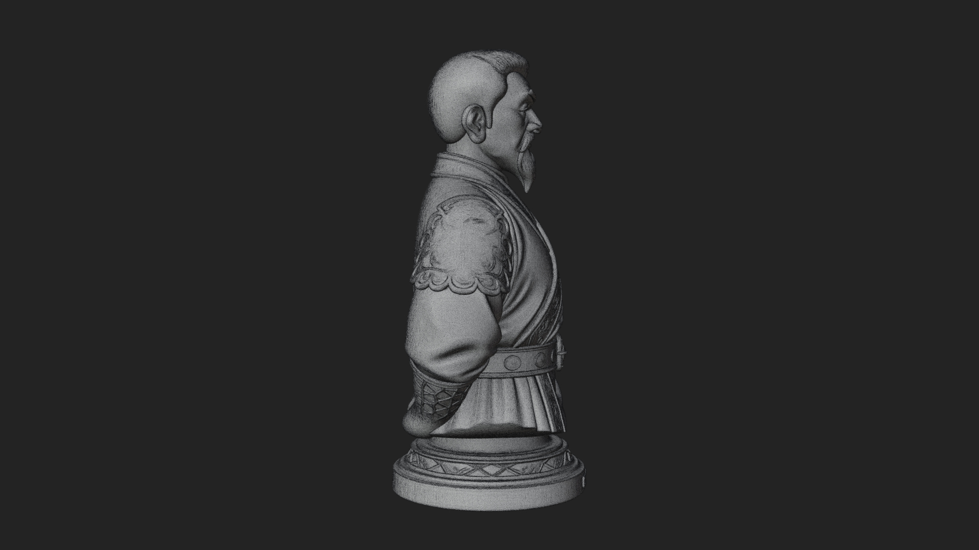 Chinese Scholar Bust Statue Design 7 3D Print Model 3D Model