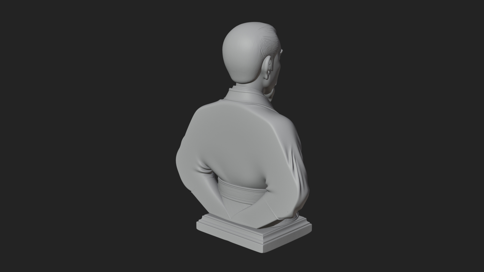 Chinese Scholar Bust Statue Design 8 3D Print Model 3D Model