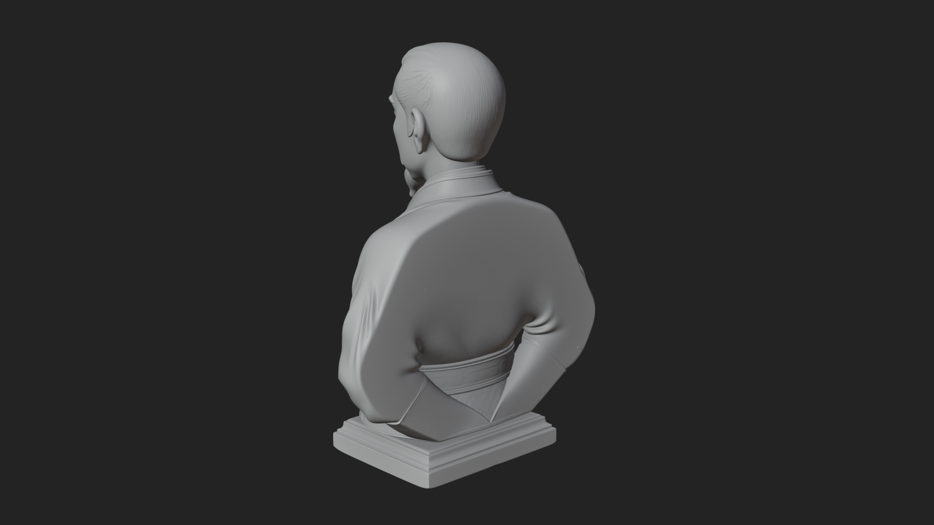 Chinese Scholar Bust Statue Design 8 3D Print Model 3D Model