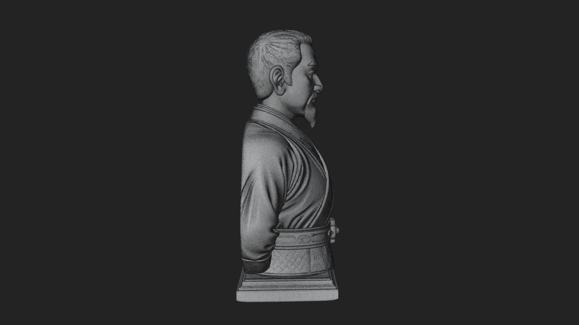 Chinese Scholar Bust Statue Design 8 3D Print Model 3D Model