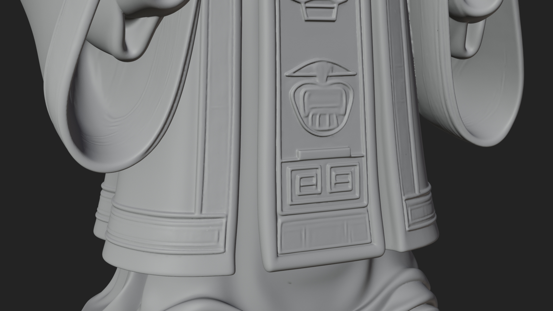 Chinese Scholar with Book Statue Design 2 3D Print Model 3D Model