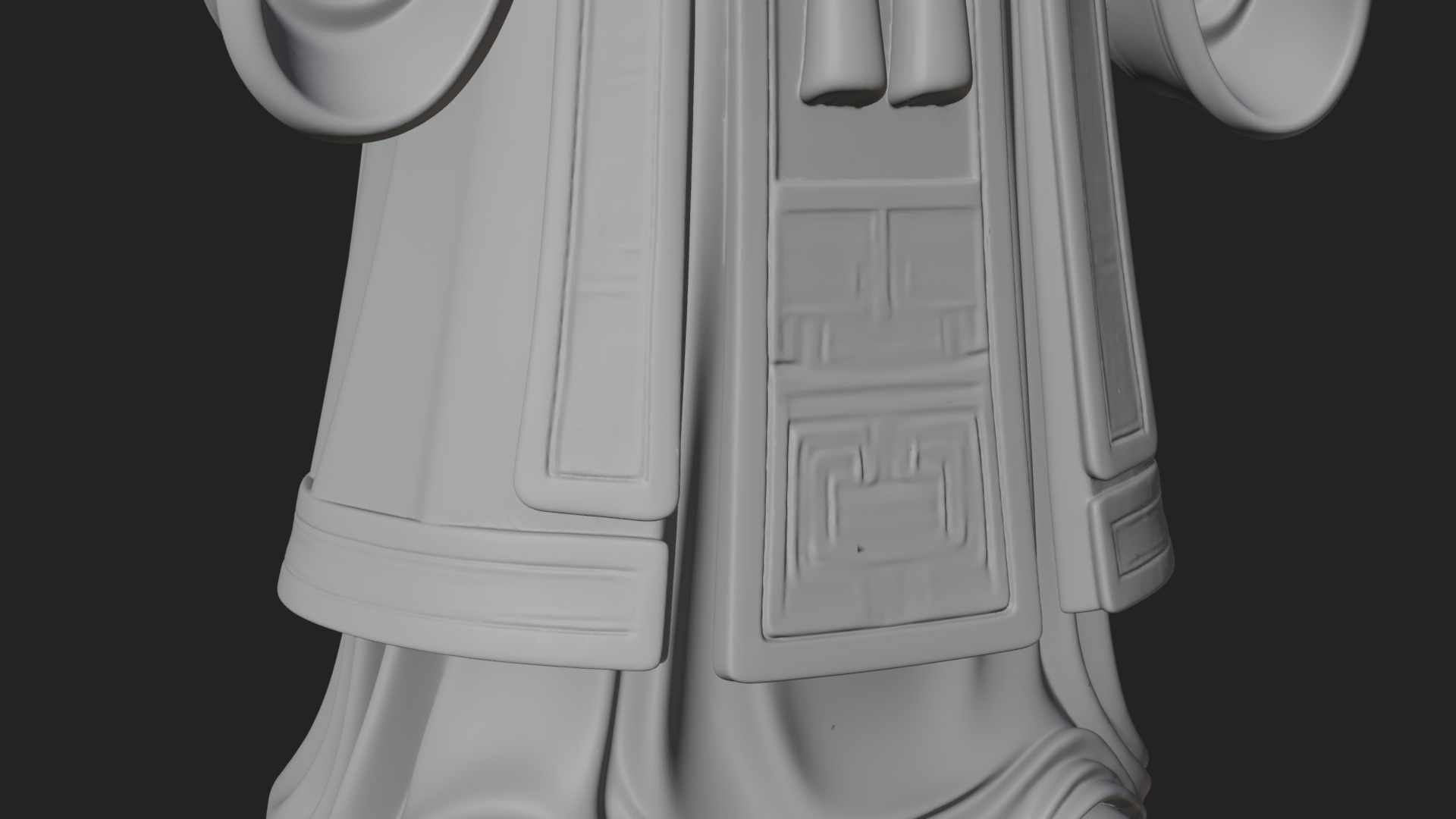 Chinese Scholar with Book Statue Design 4 3D Print Model 3D Model