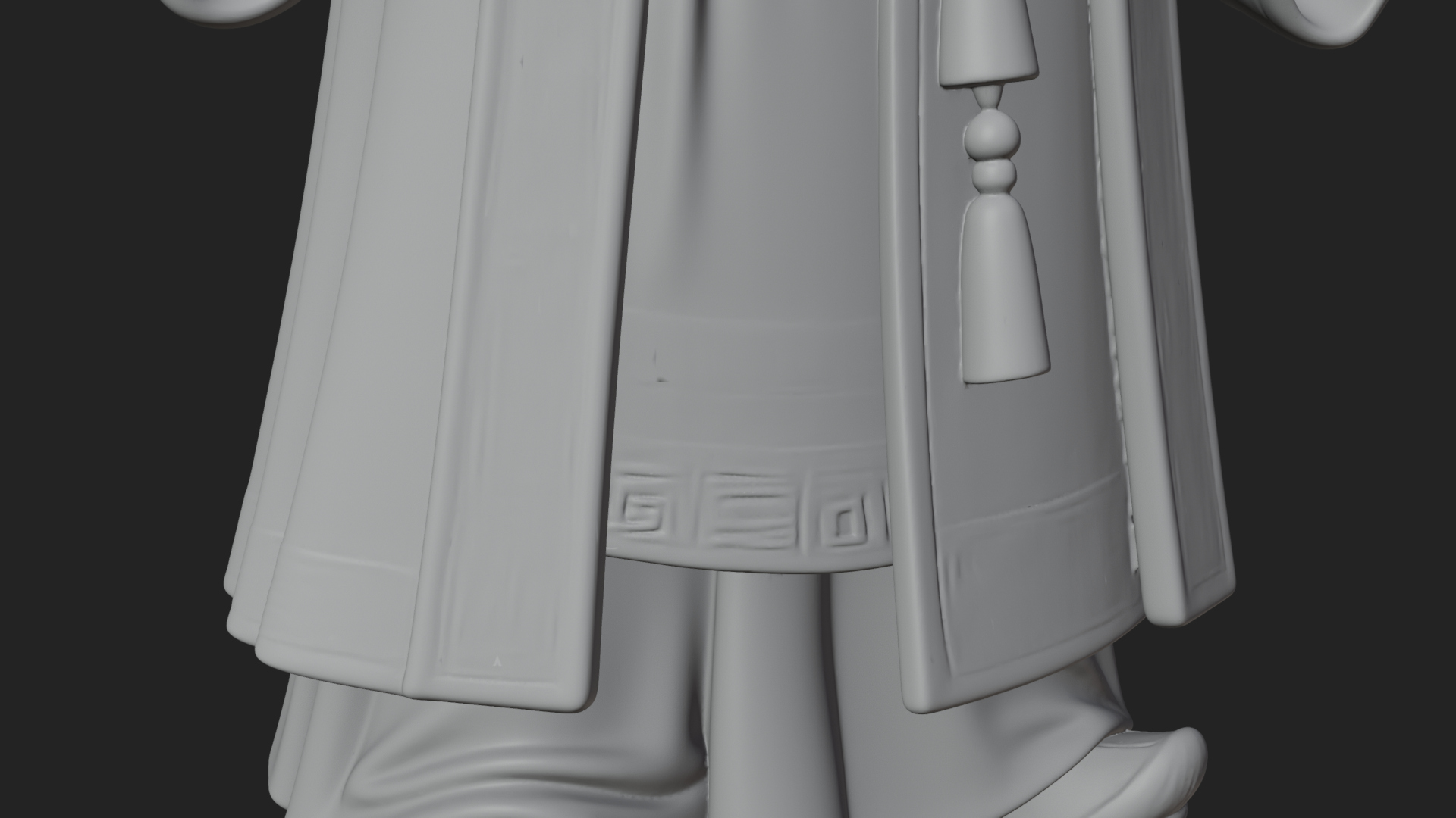 Chinese Scholar with Book Statue Design 5 3D Print Model 3D Model