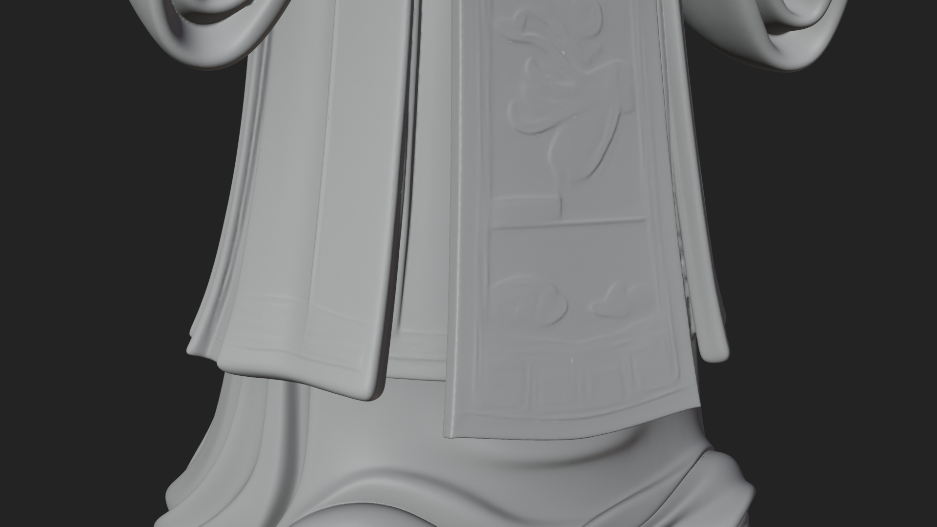 Chinese Scholar with Book Statue Design 8 3D Print Model 3D Model