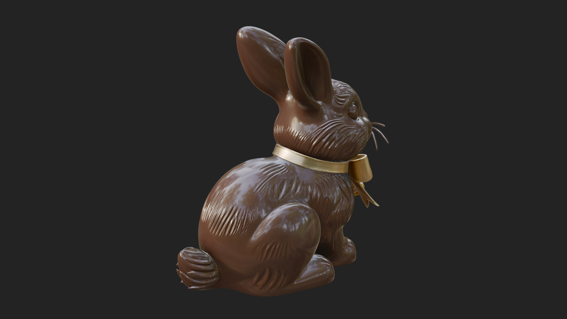 Chocolate Easter Bunny Statue Design 1 3D Print Model 3D Model