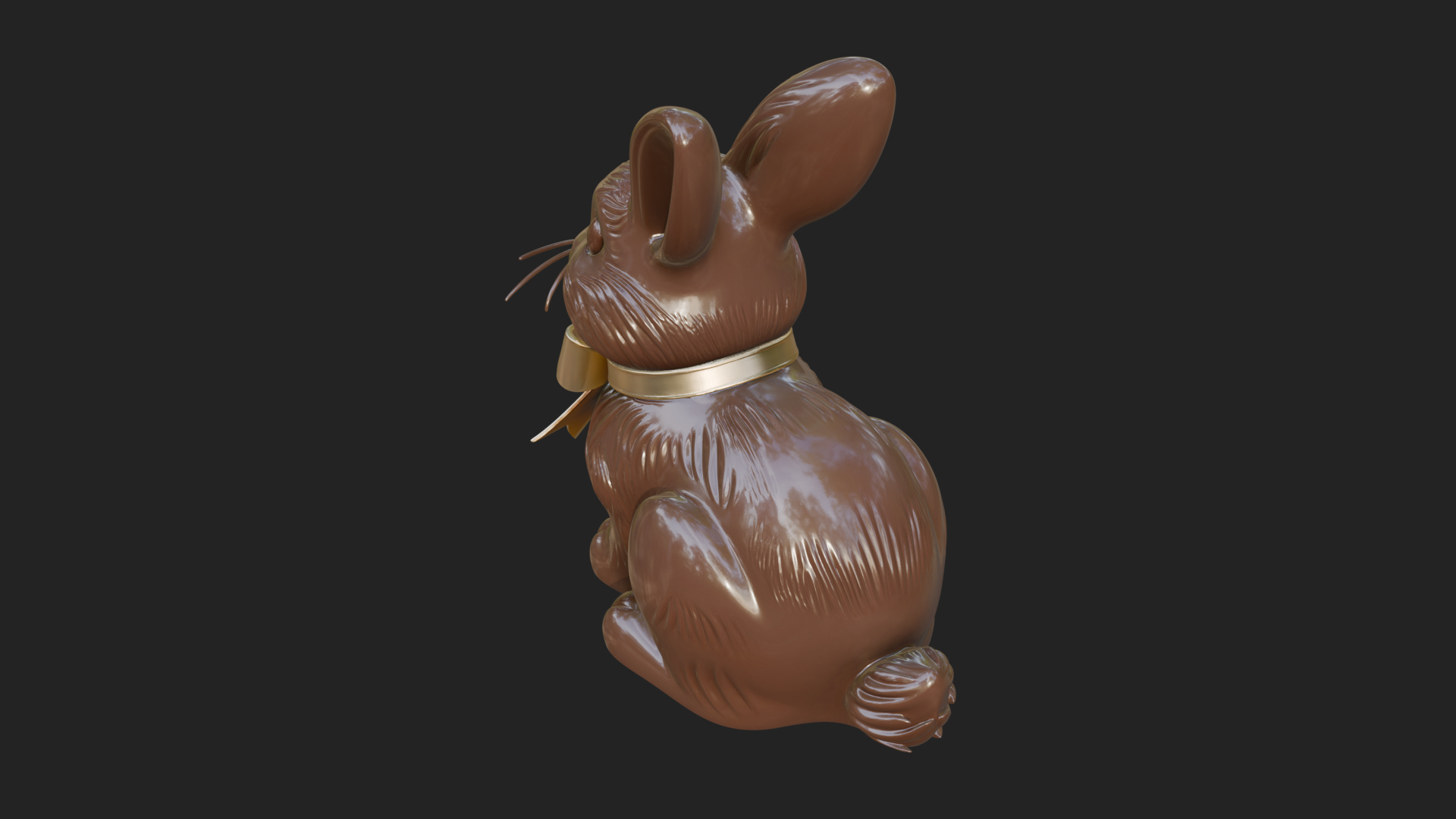 Chocolate Easter Bunny Statue Design 1 3D Print Model 3D Model