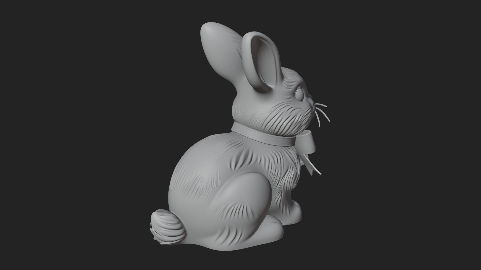 Chocolate Easter Bunny Statue Design 1 3D Print Model 3D Model