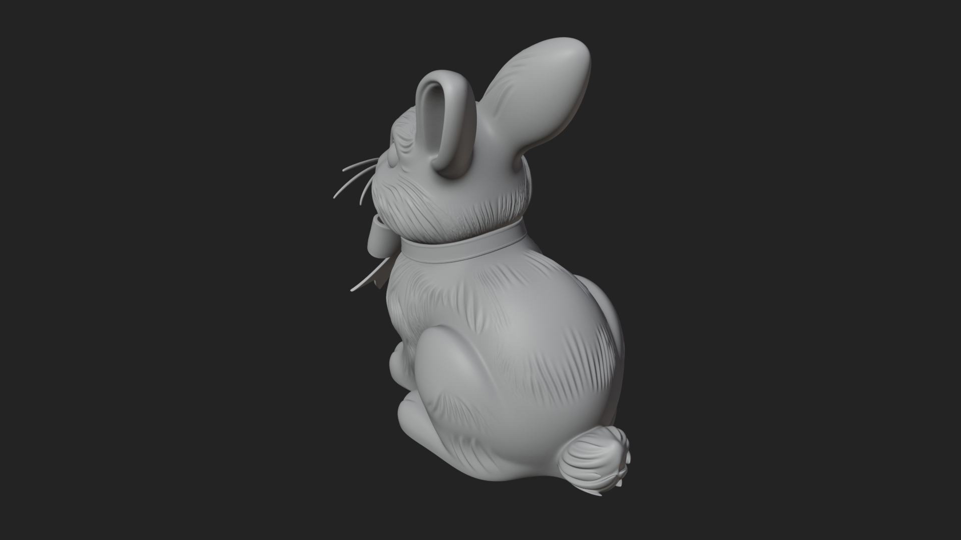 Chocolate Easter Bunny Statue Design 1 3D Print Model 3D Model
