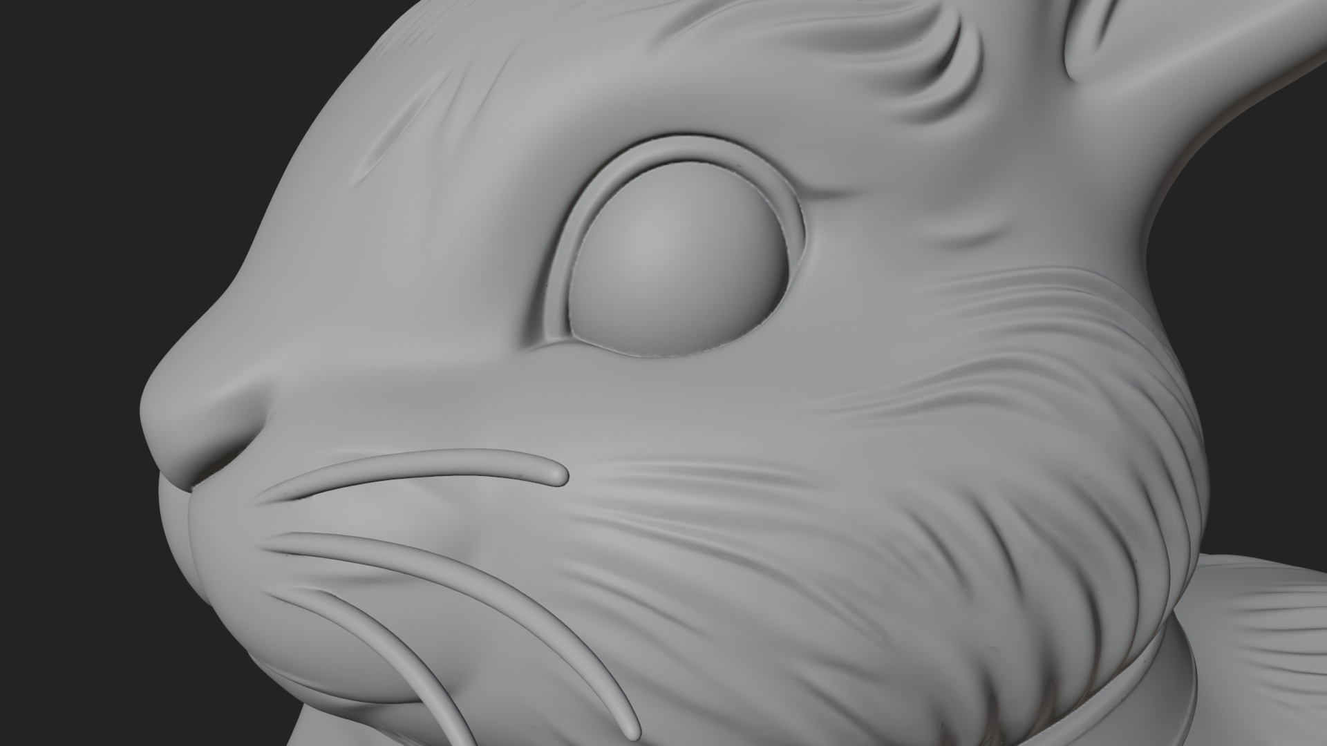 Chocolate Easter Bunny Statue Design 1 3D Print Model 3D Model