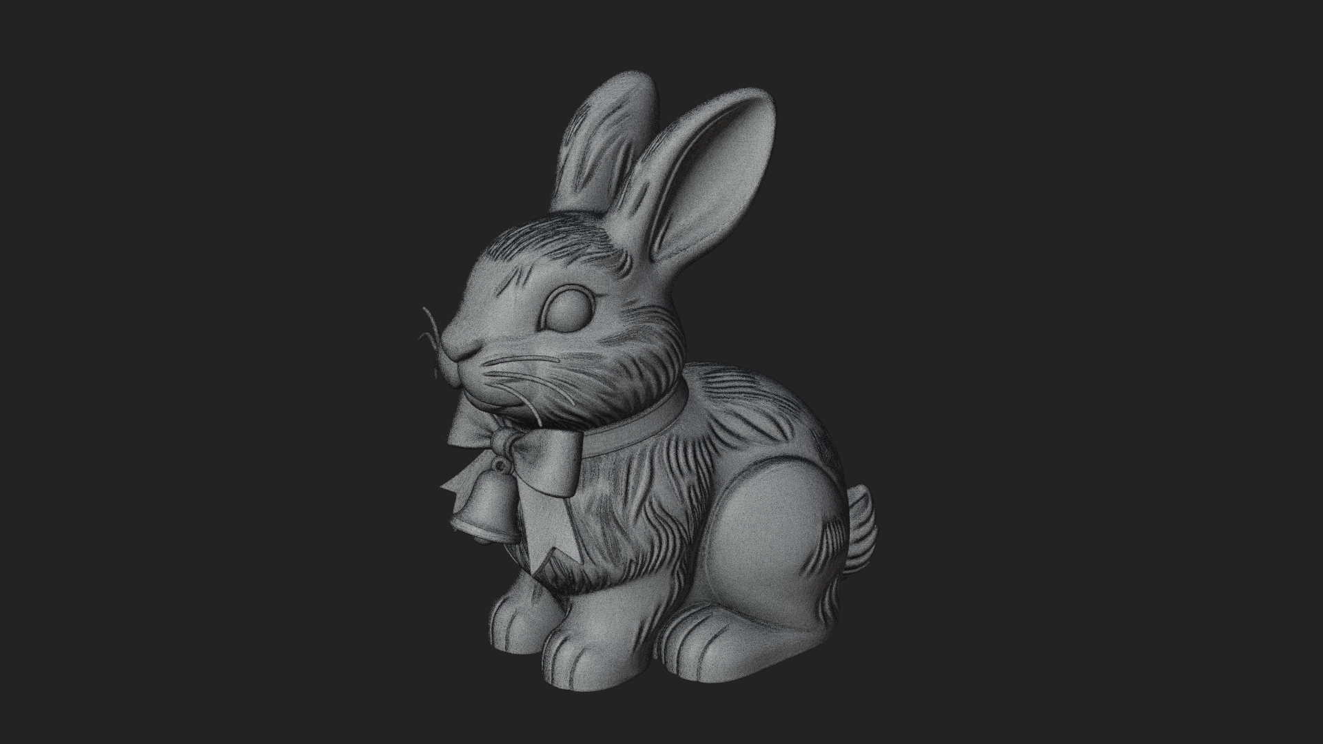 Chocolate Easter Bunny Statue Design 1 3D Print Model 3D Model