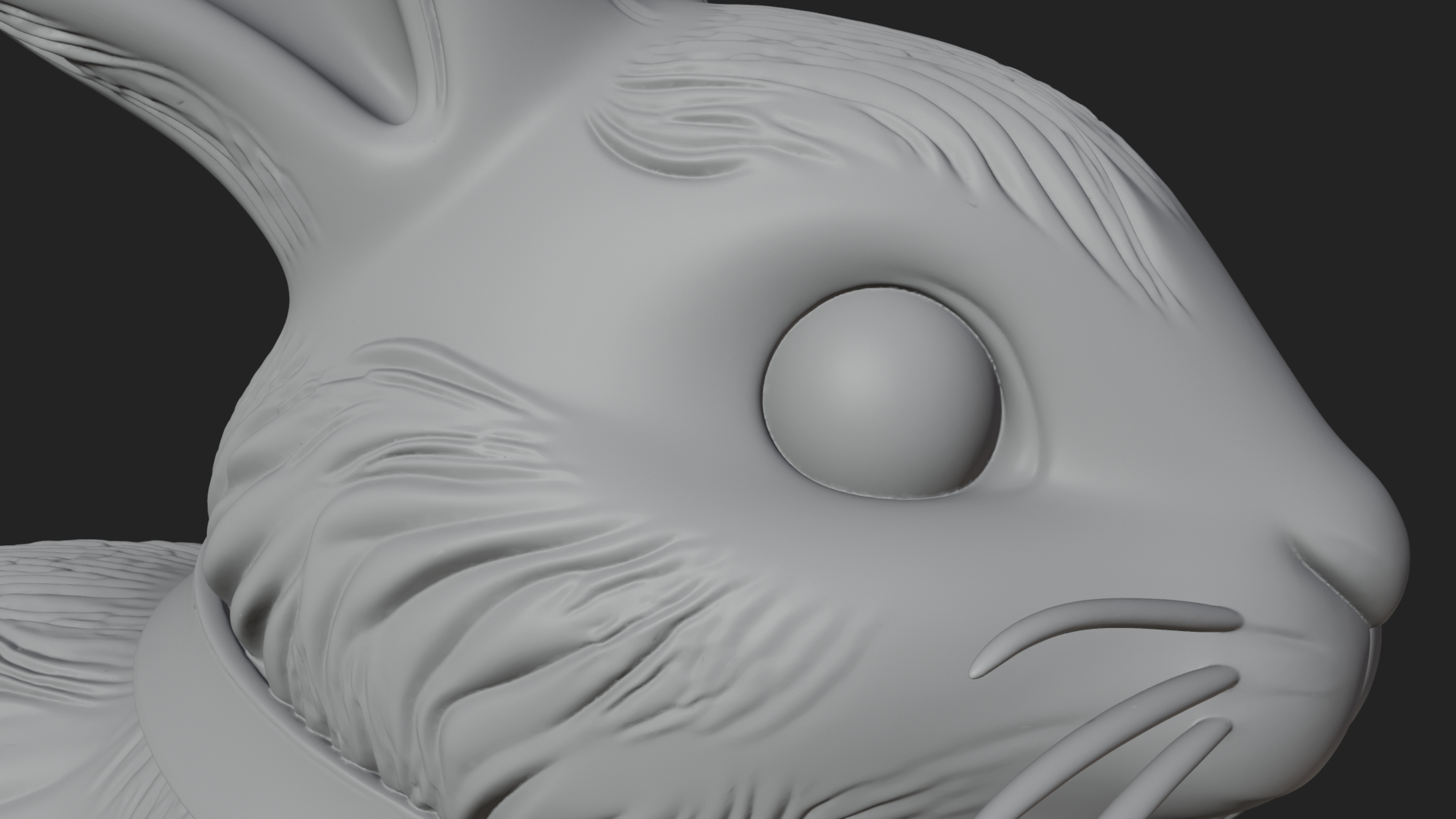 Chocolate Easter Bunny Statue Design 2 3D Print Model 3D Model