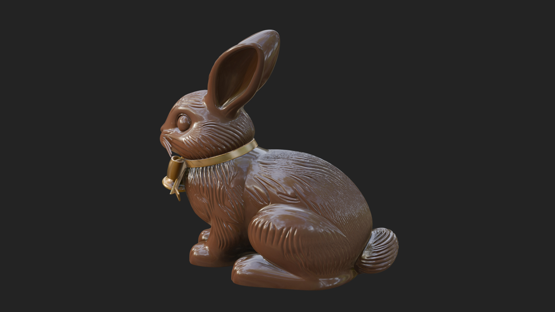 Chocolate Easter Bunny Statue Design 3 3D Print Model 3D Model
