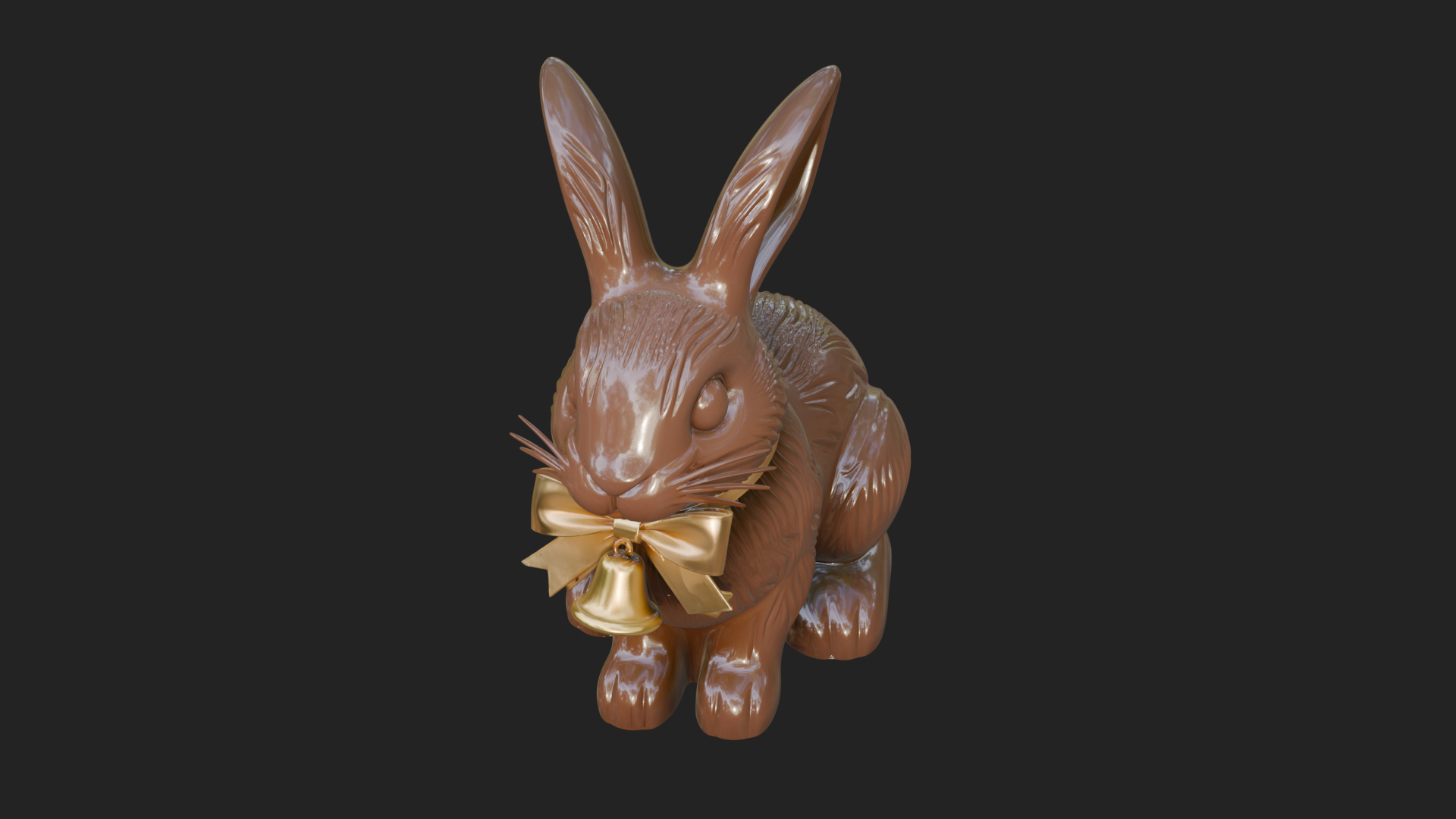 Chocolate Easter Bunny Statue Design 3 3D Print Model 3D Model
