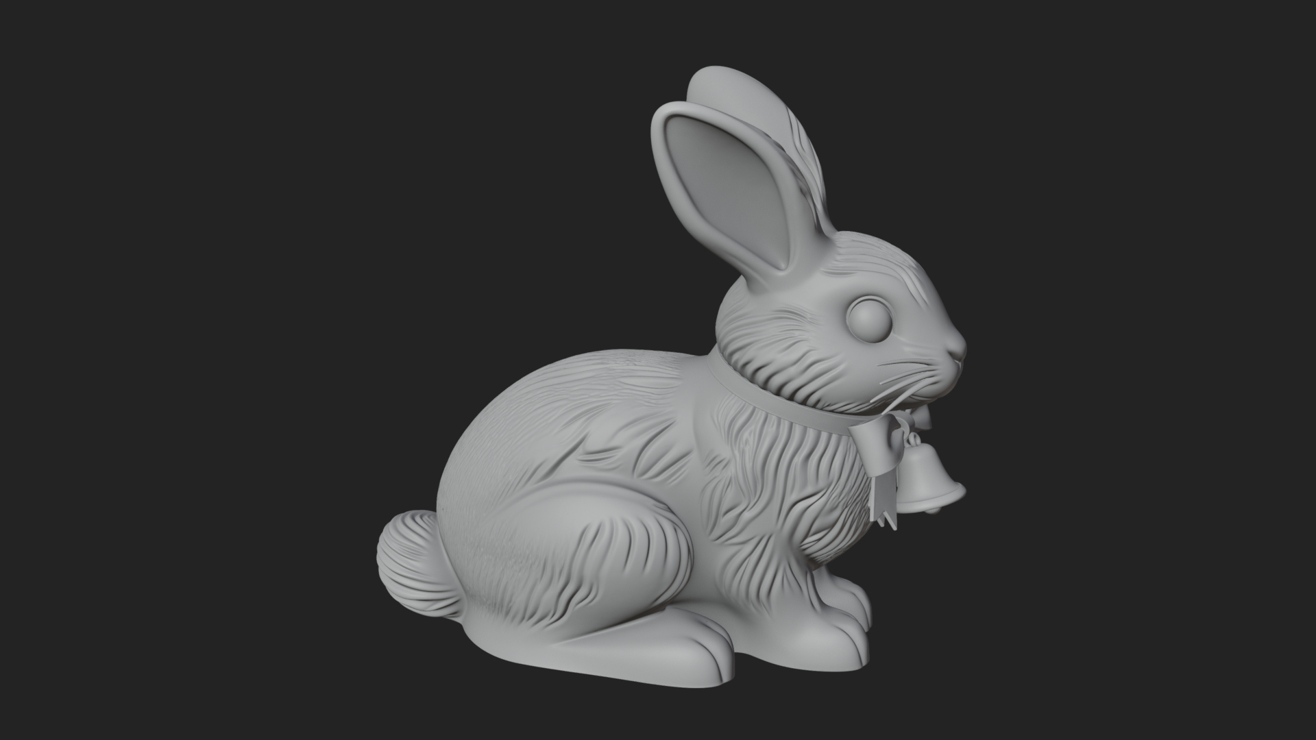 Chocolate Easter Bunny Statue Design 3 3D Print Model 3D Model