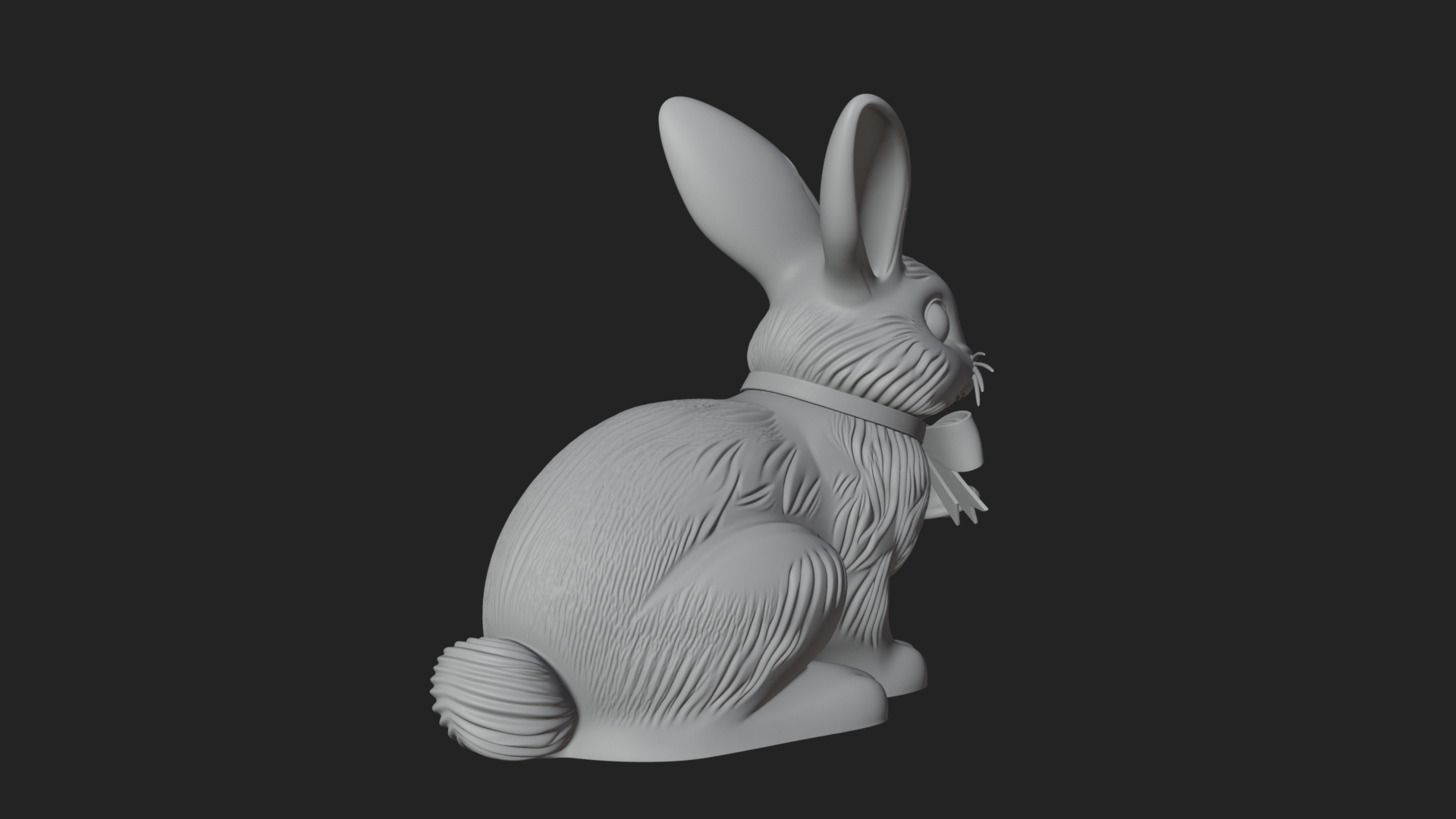 Chocolate Easter Bunny Statue Design 3 3D Print Model 3D Model