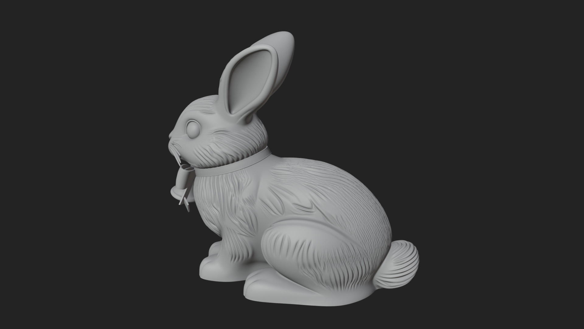 Chocolate Easter Bunny Statue Design 3 3D Print Model 3D Model