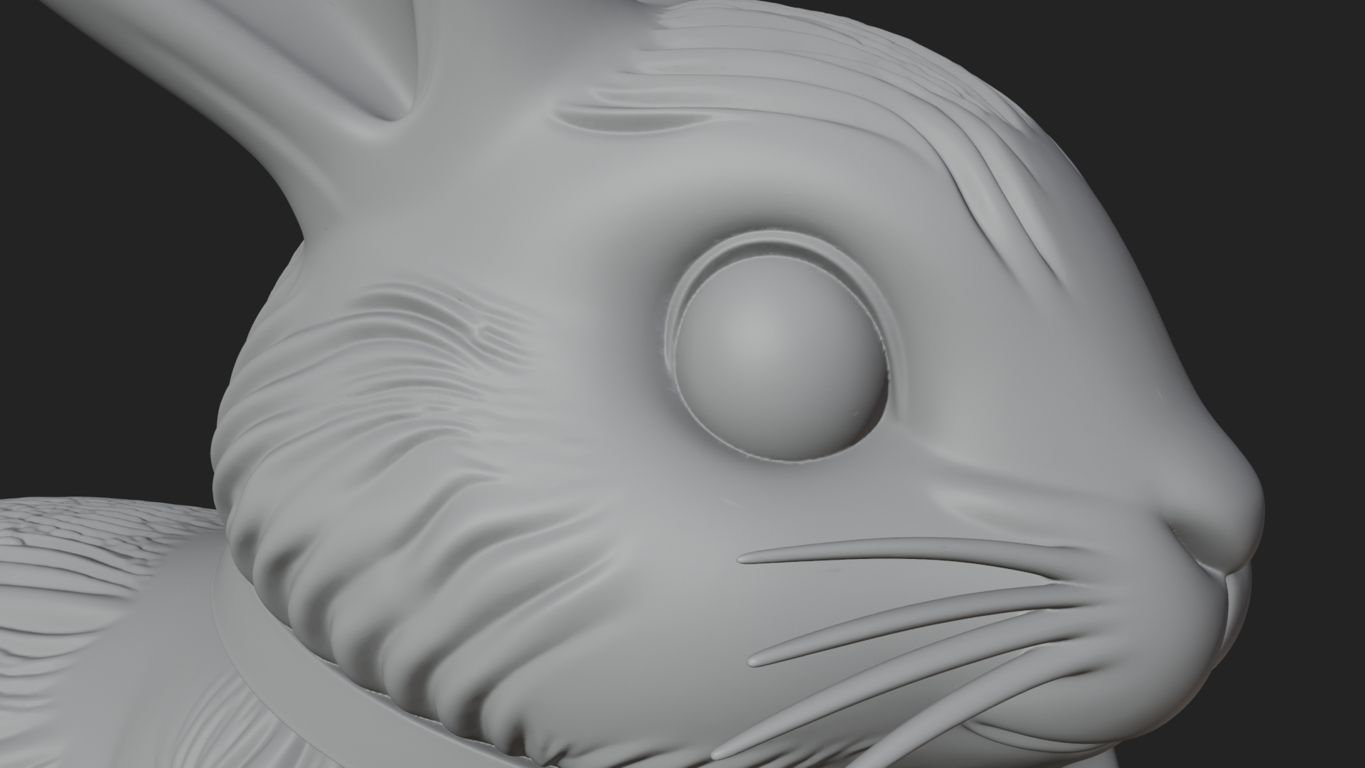 Chocolate Easter Bunny Statue Design 3 3D Print Model 3D Model