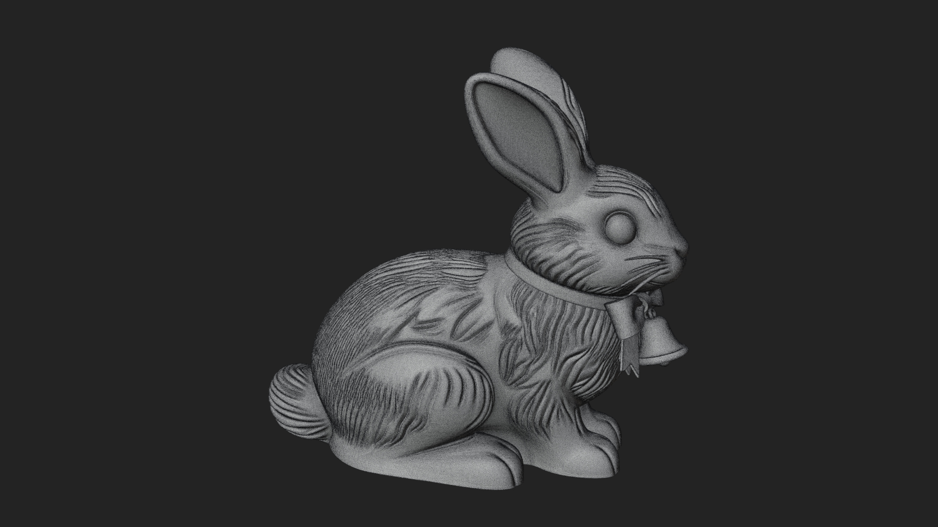 Chocolate Easter Bunny Statue Design 3 3D Print Model 3D Model