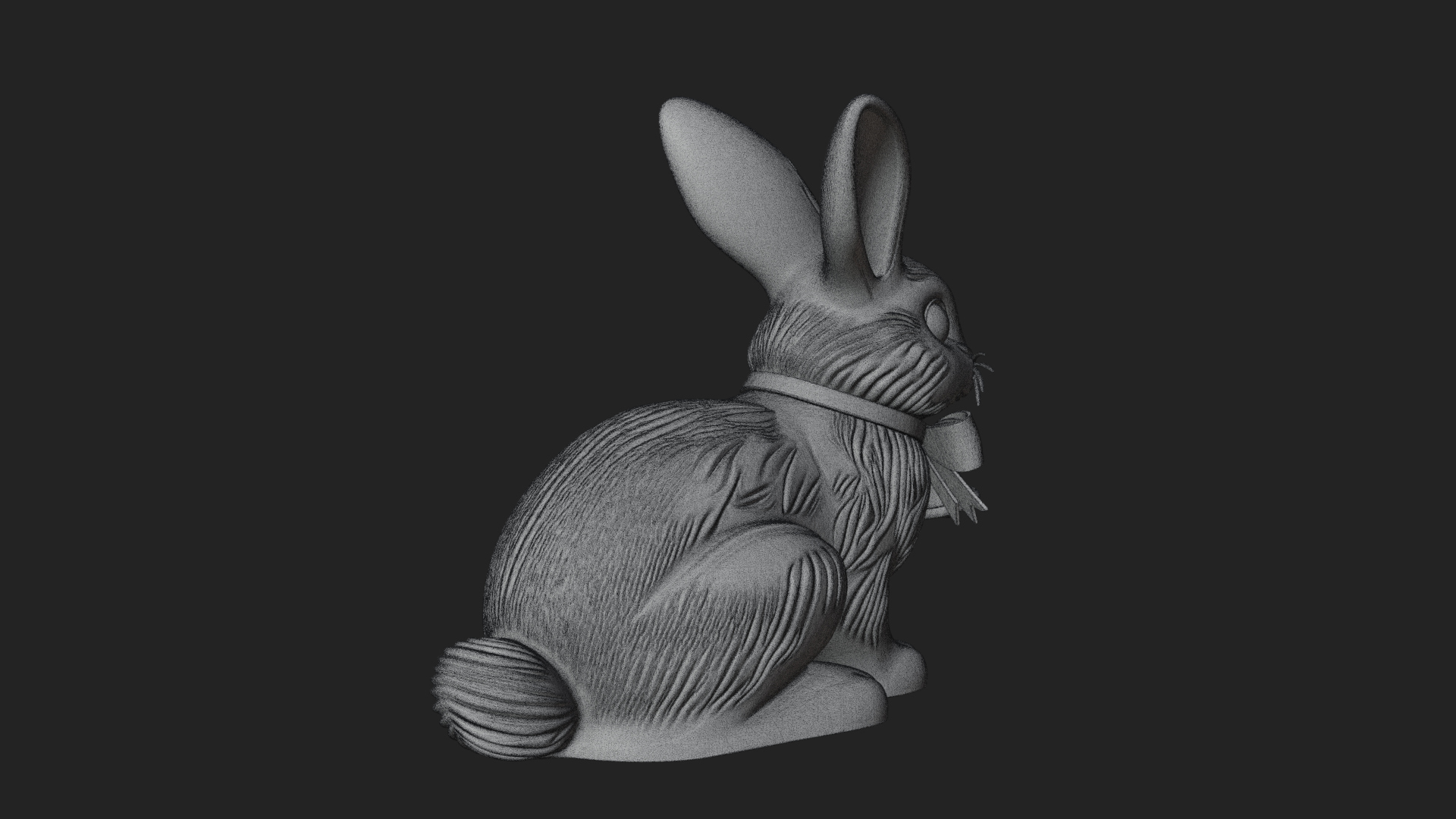 Chocolate Easter Bunny Statue Design 3 3D Print Model 3D Model