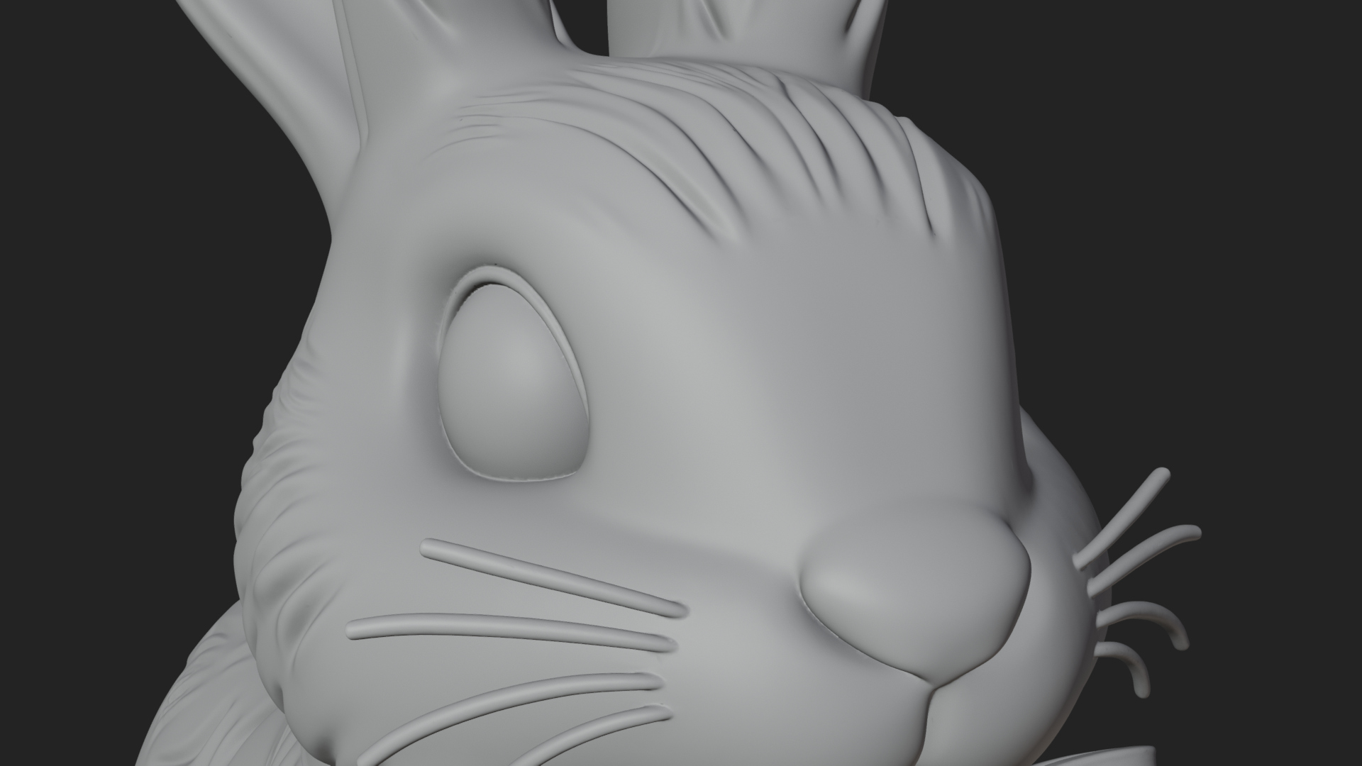 Chocolate Easter Bunny Statue Design 4 3D Print Model 3D Model