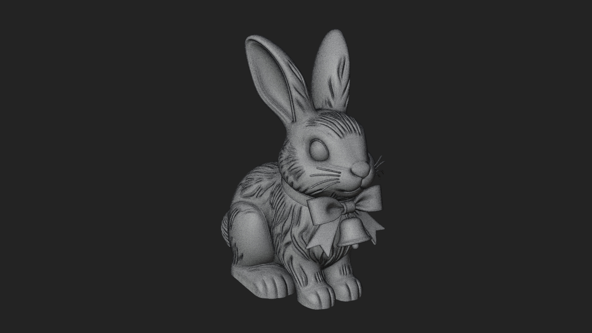Chocolate Easter Bunny Statue Design 4 3D Print Model 3D Model
