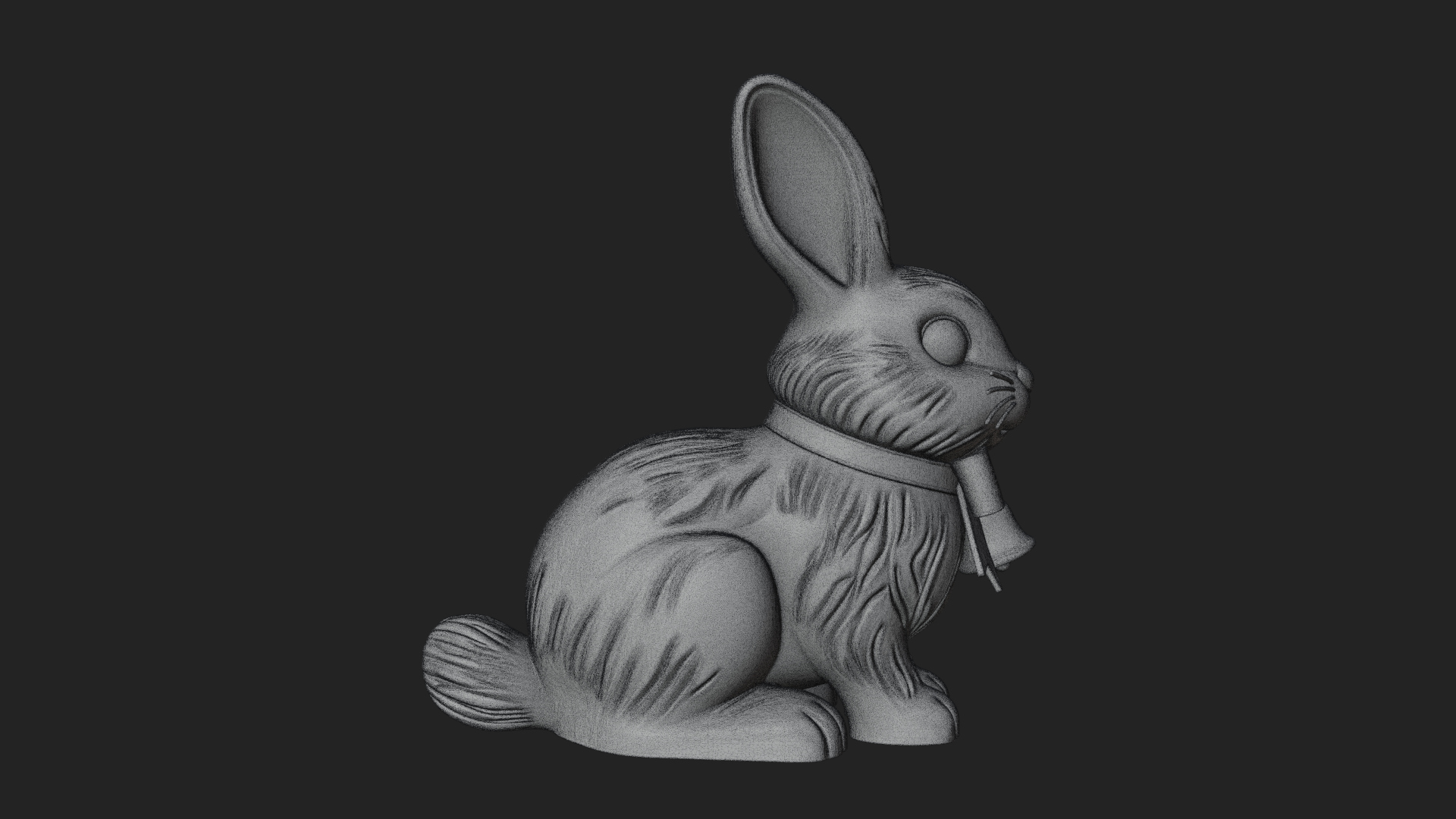 Chocolate Easter Bunny Statue Design 4 3D Print Model 3D Model