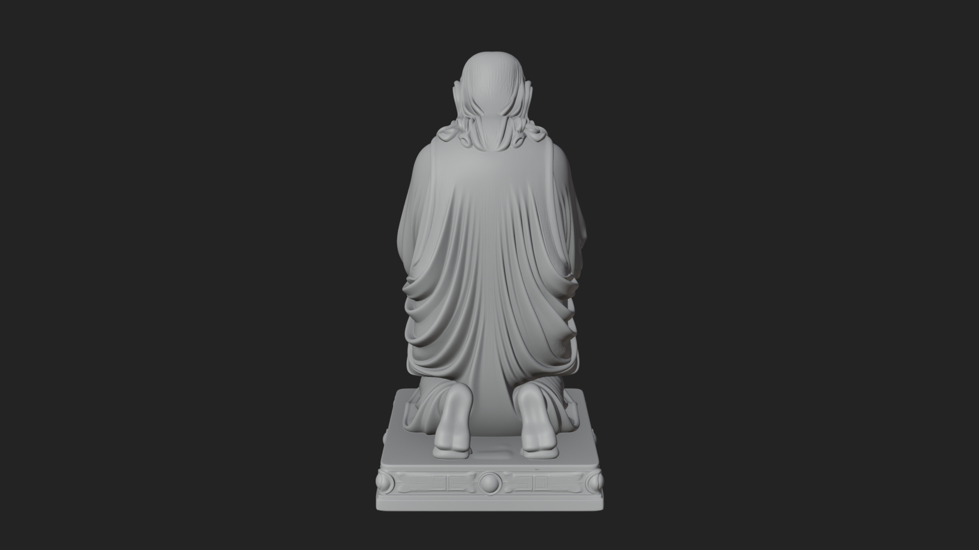 Christ Kneeling in Prayer Statue Design 1 3D Print Model 3D Model