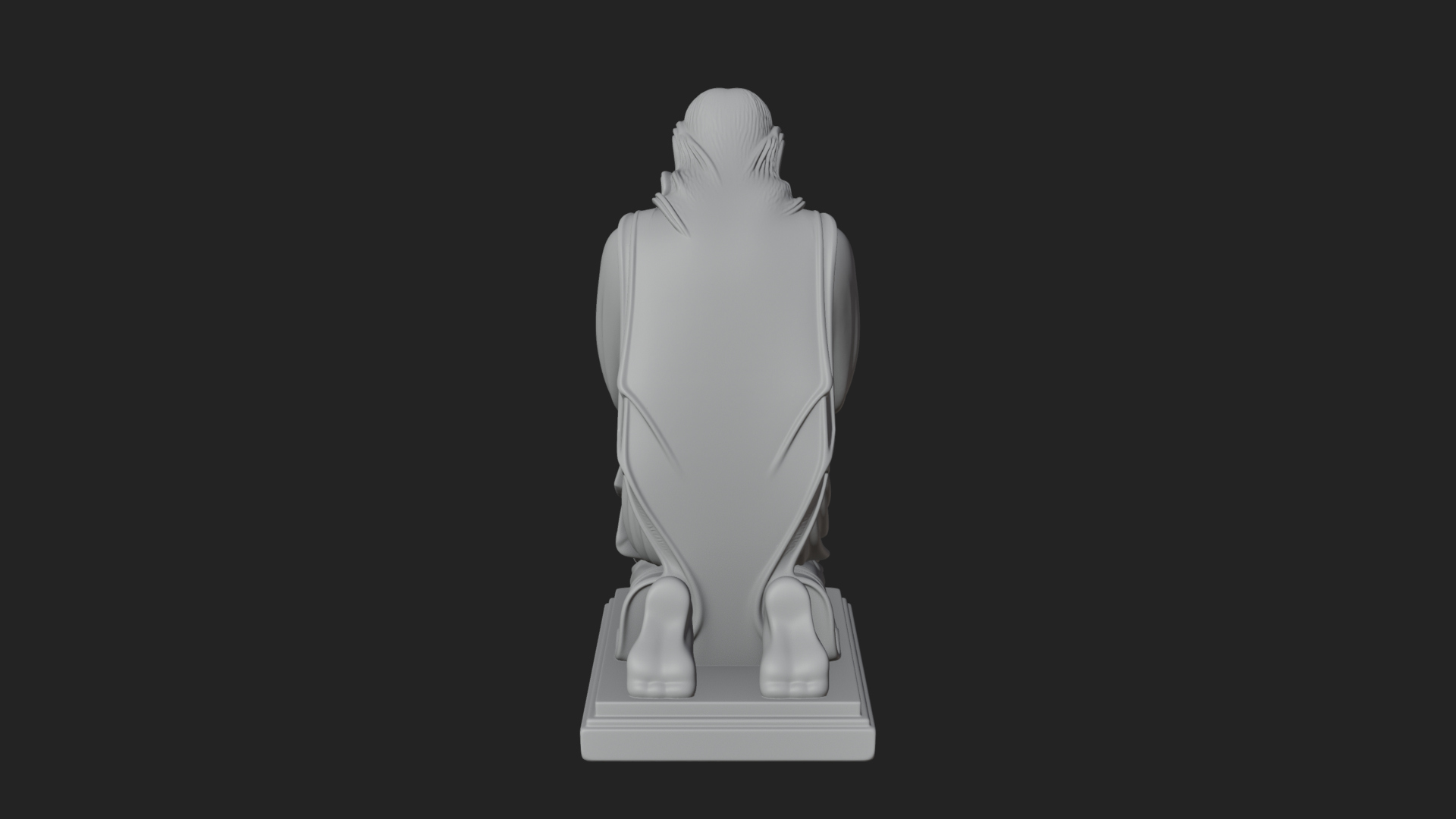 Christ Kneeling in Prayer Statue Design 2 3D Print Model 3D Model