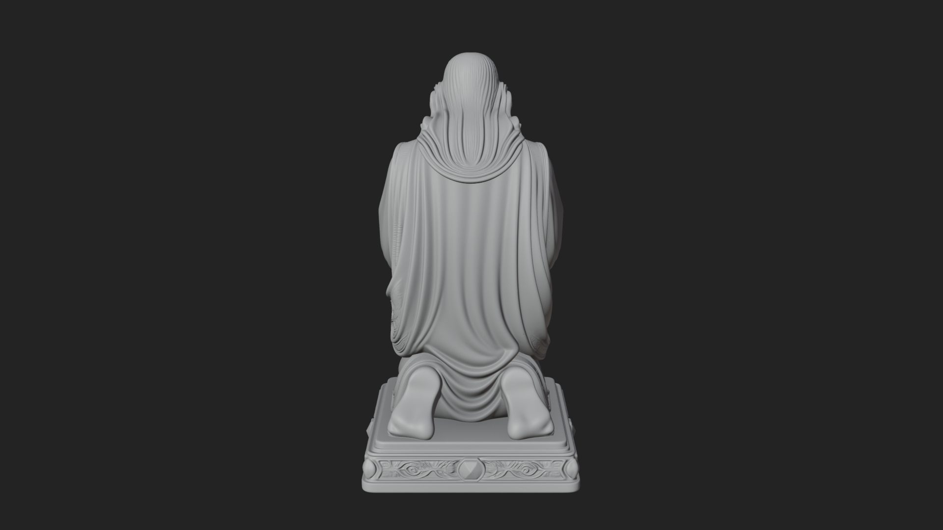 Christ Kneeling in Prayer Statue Design 3 3D Print Model 3D Model