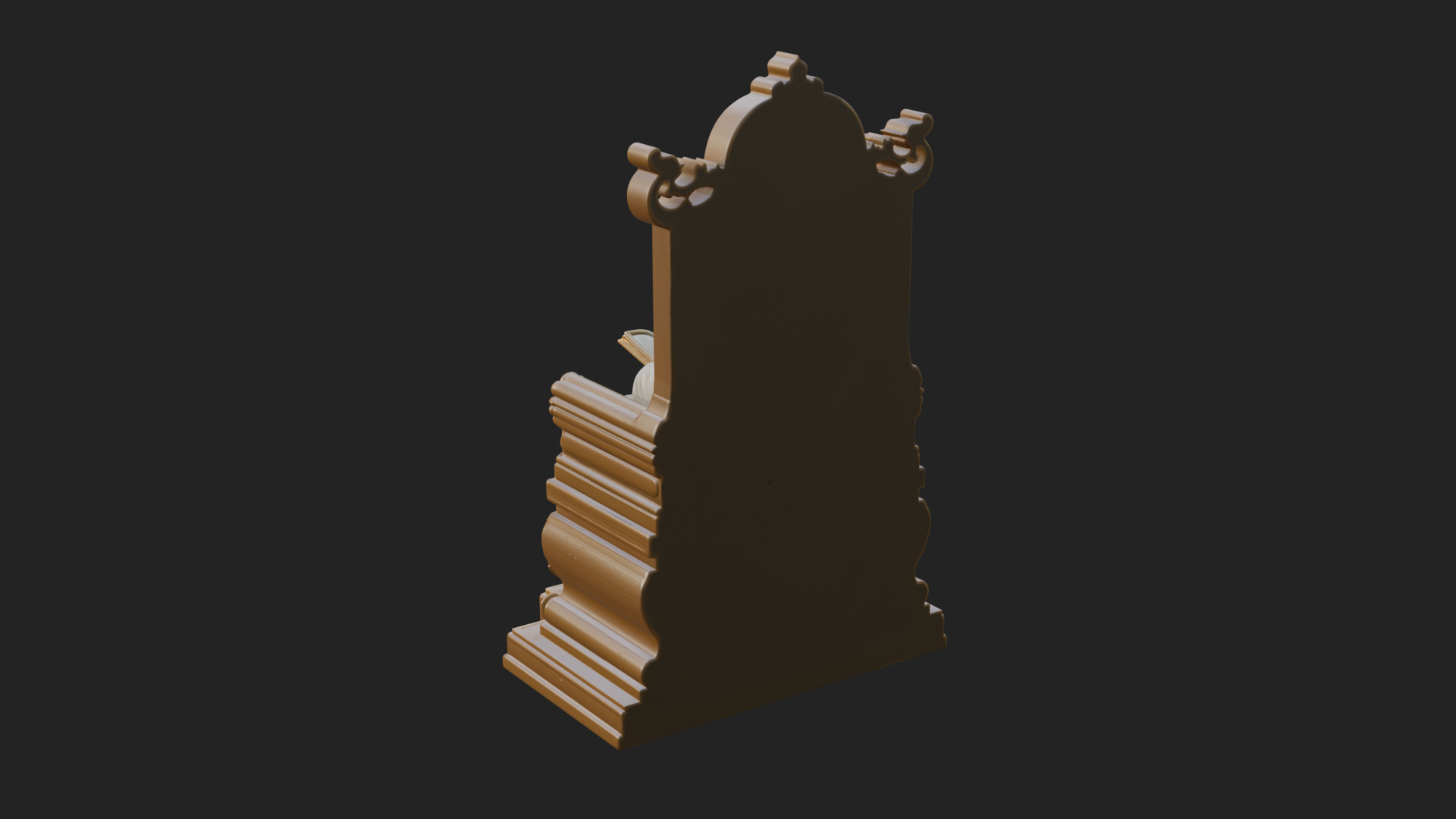 Christ on Carved Throne Statue Design 1 3D Print Model 3D Model