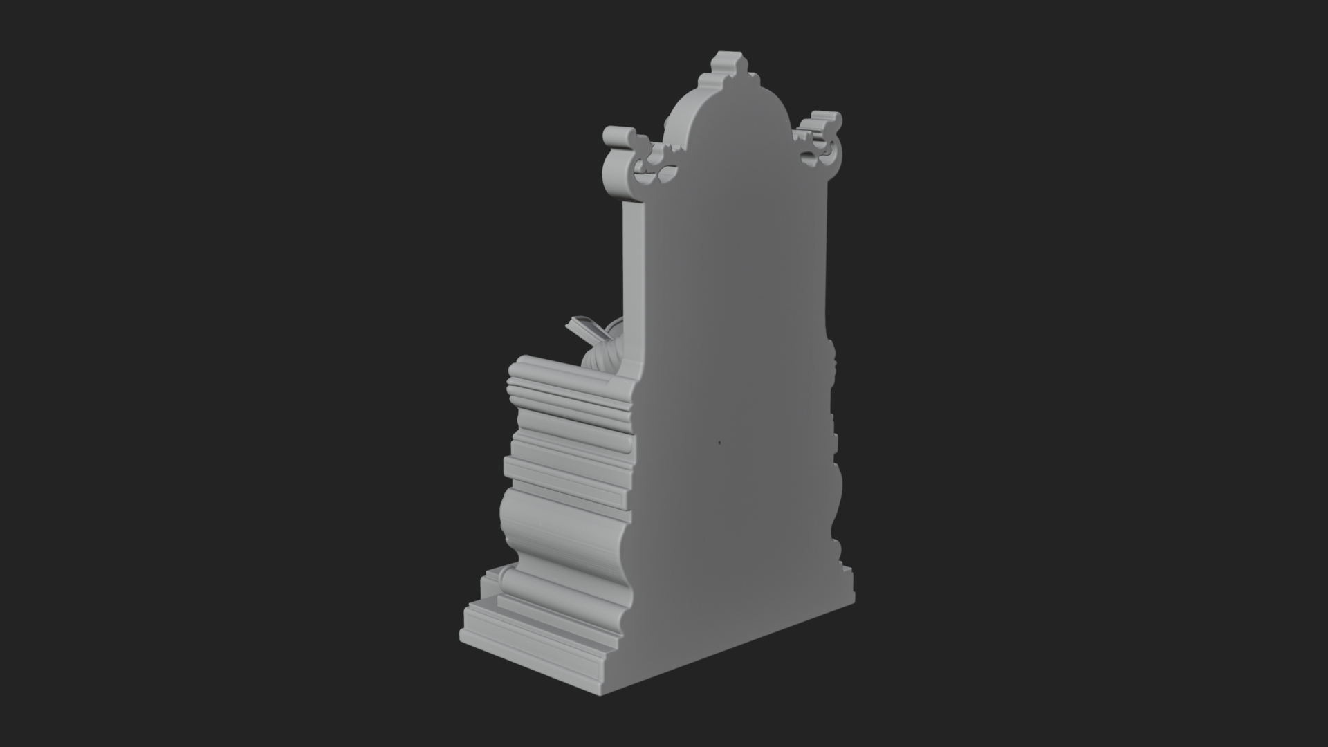 Christ on Carved Throne Statue Design 1 3D Print Model 3D Model
