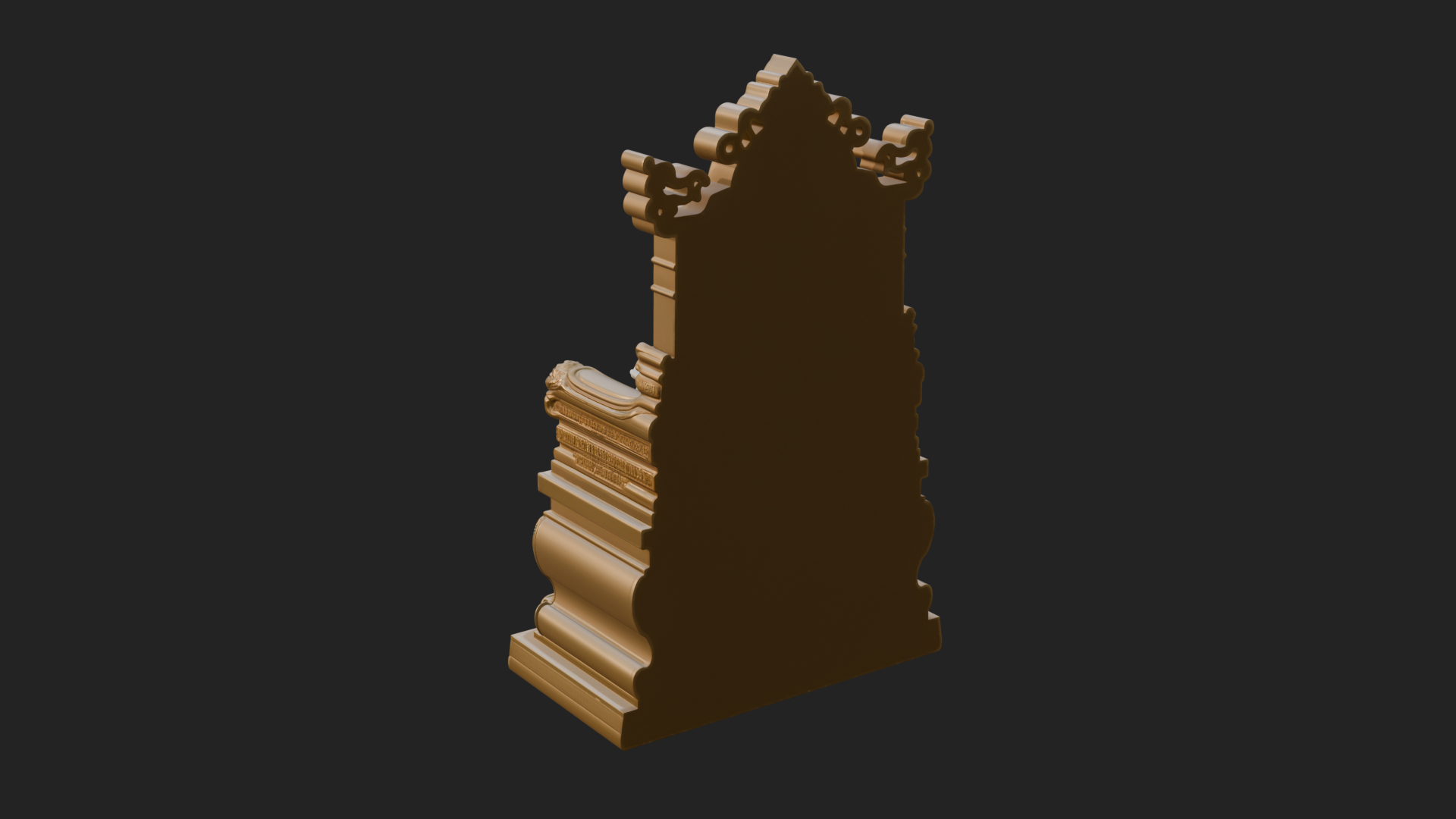 Christ on Carved Throne Statue Design 2 3D Print Model 3D Model