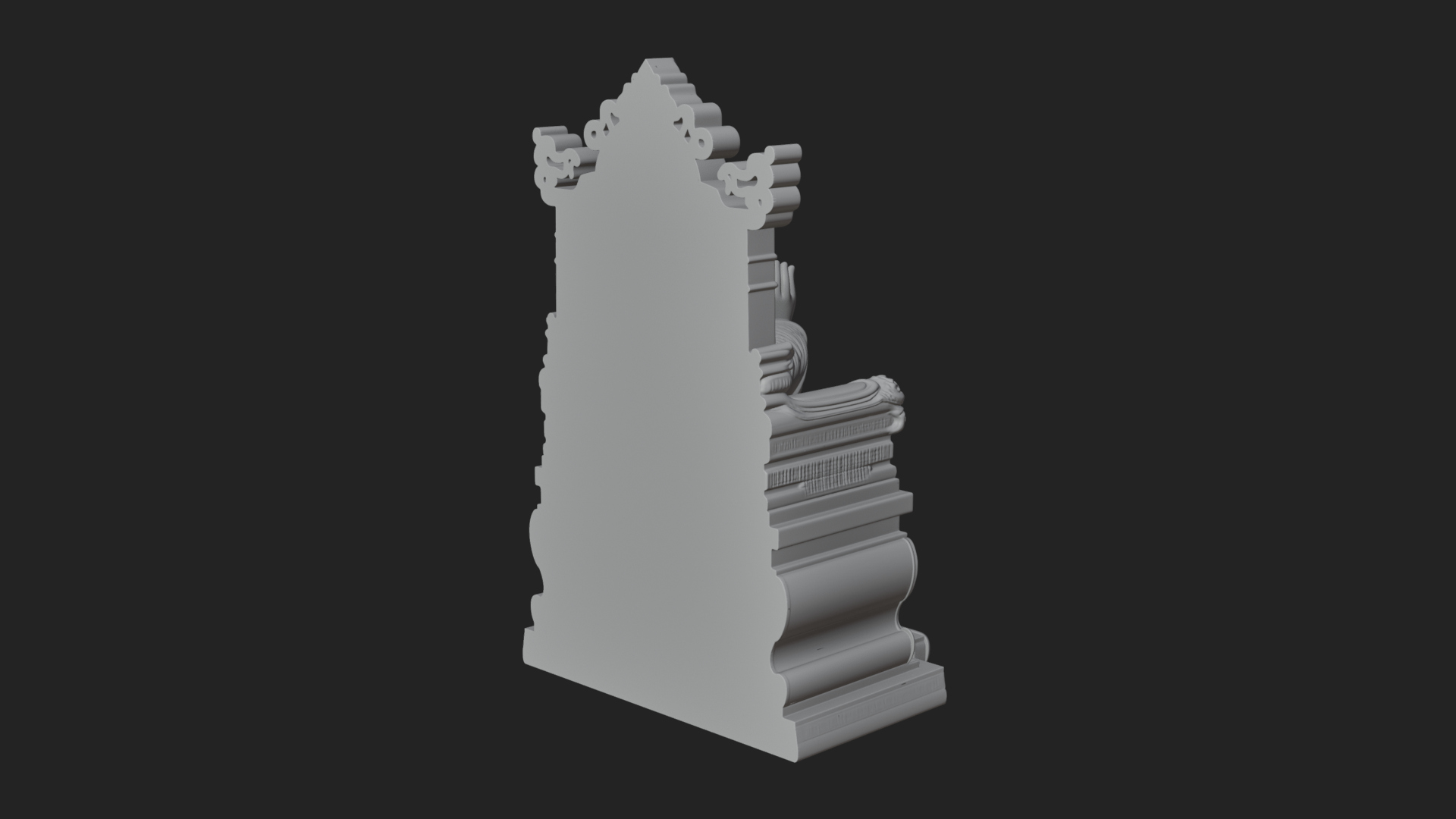 Christ on Carved Throne Statue Design 2 3D Print Model 3D Model