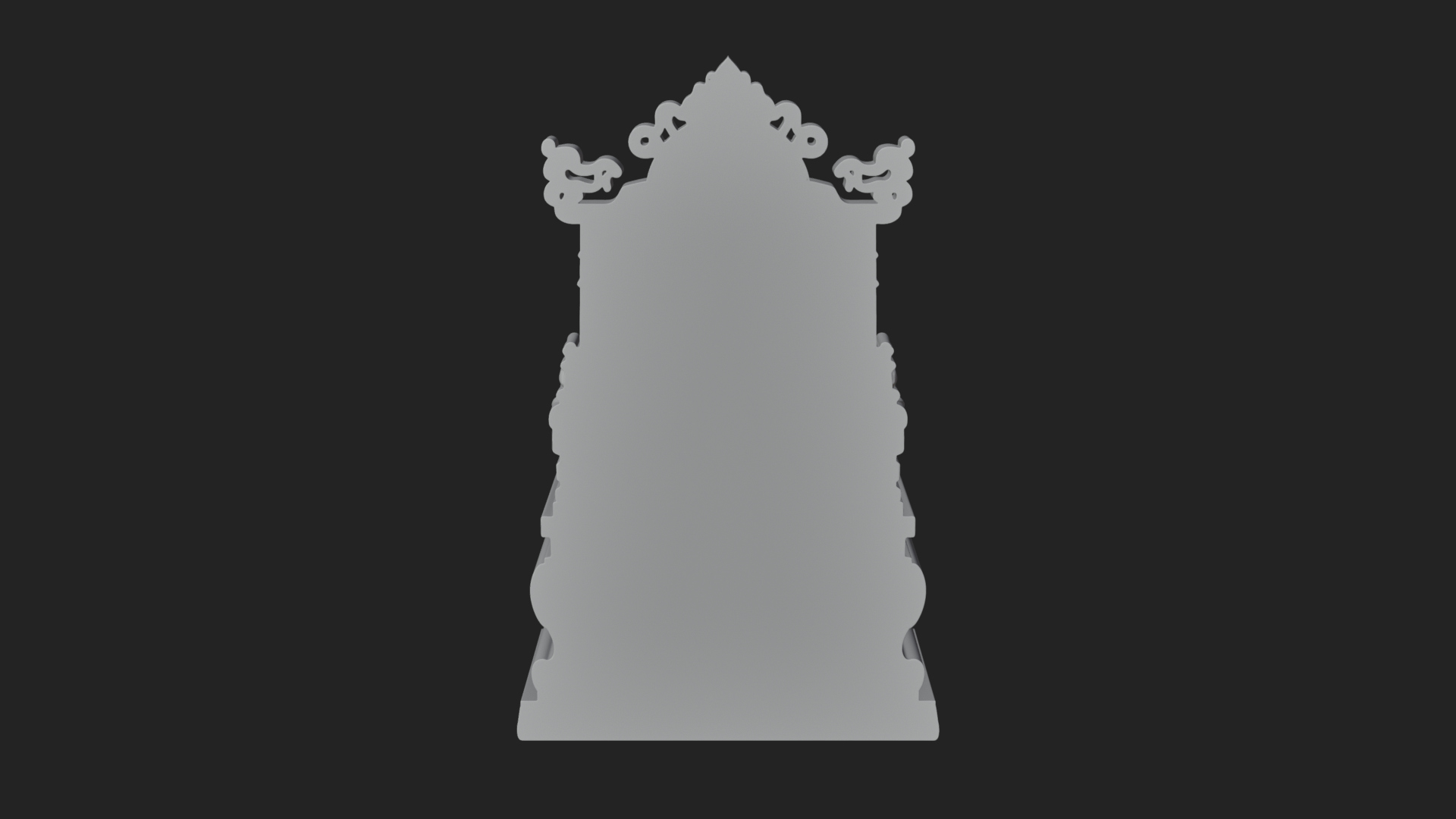 Christ on Carved Throne Statue Design 2 3D Print Model 3D Model