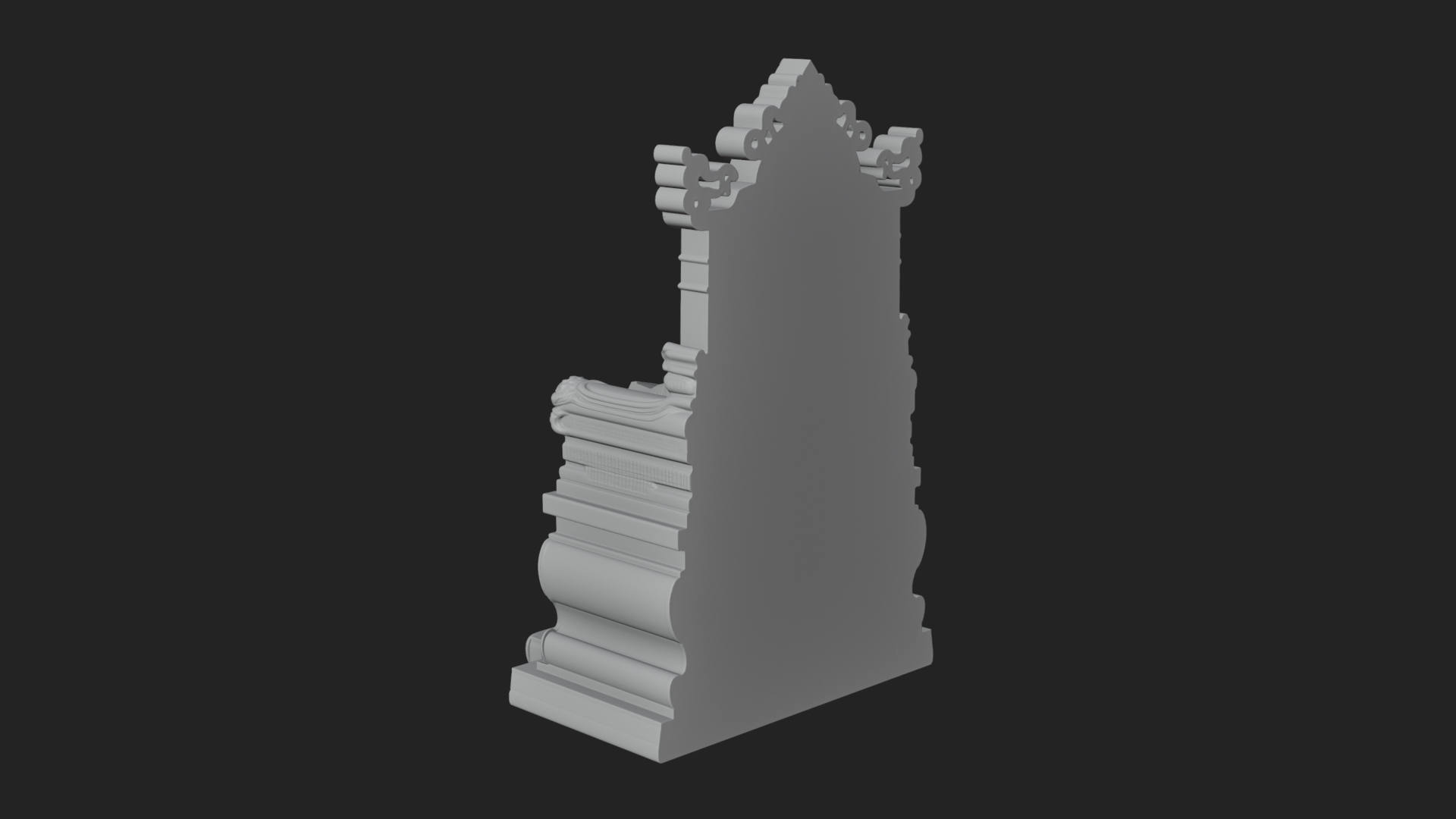 Christ on Carved Throne Statue Design 2 3D Print Model 3D Model