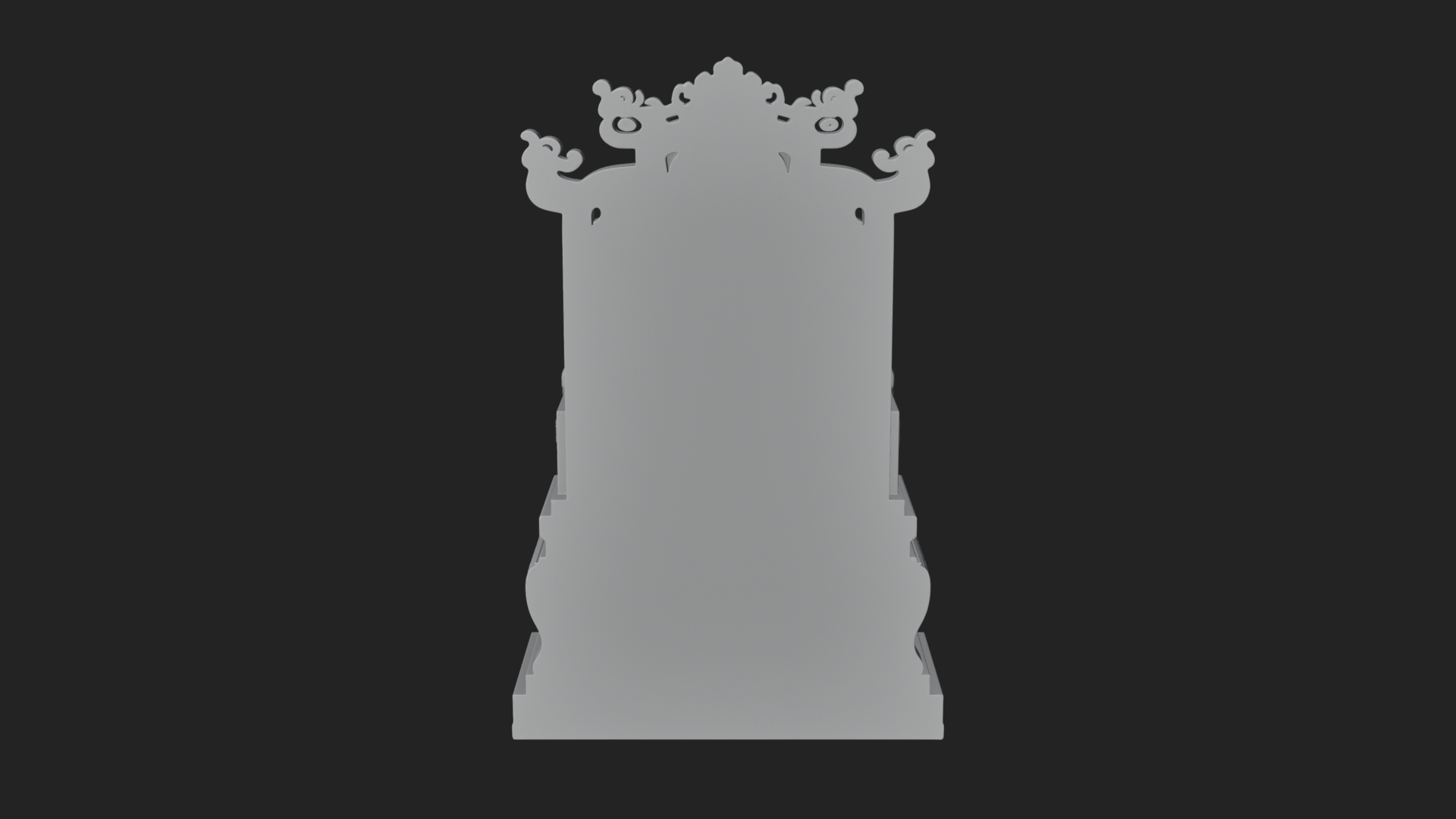 Christ on Carved Throne Statue Design 3 3D Print Model 3D Model