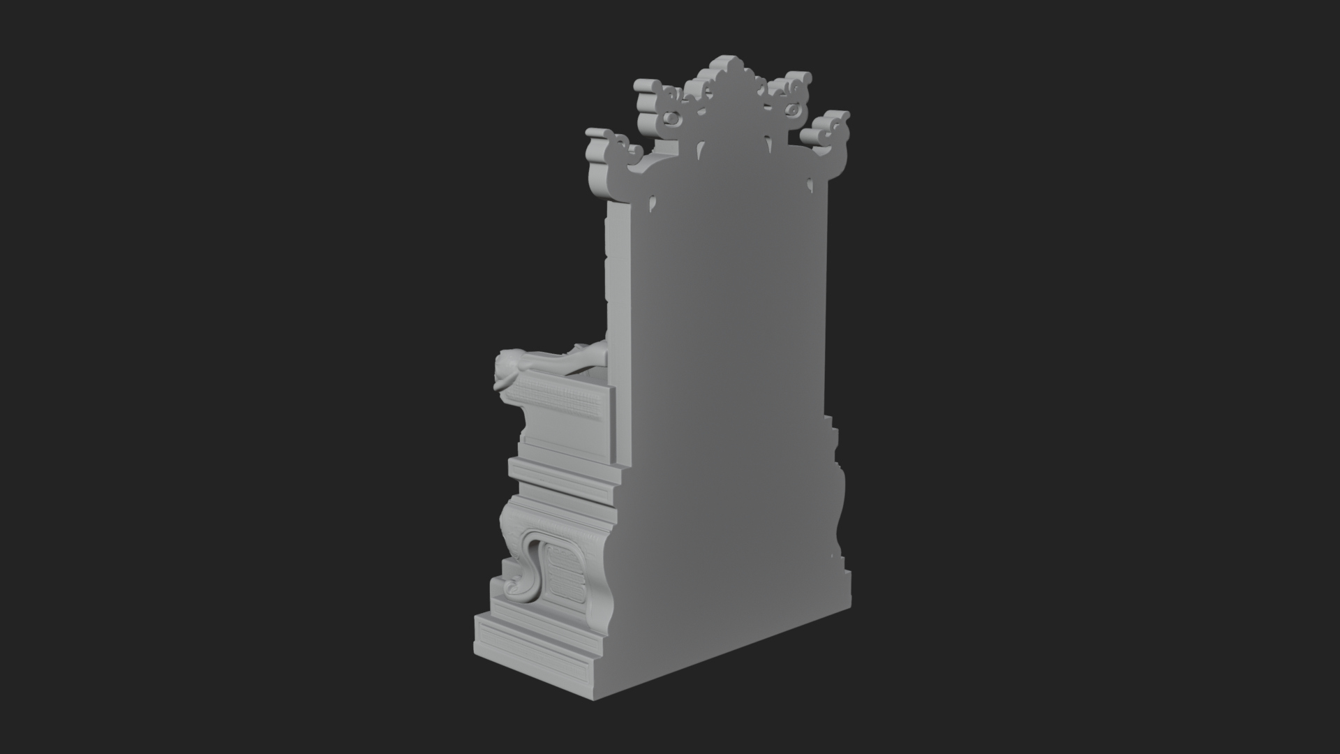 Christ on Carved Throne Statue Design 3 3D Print Model 3D Model