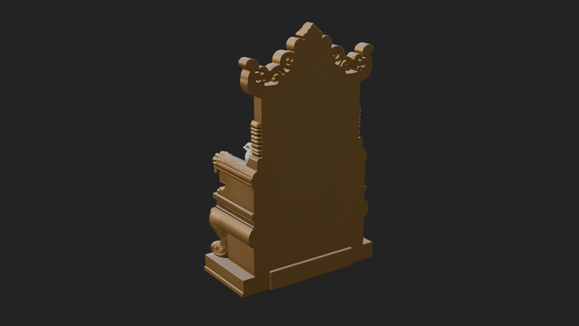 Christ on Carved Throne Statue Design 4 3D Print Model 3D Model