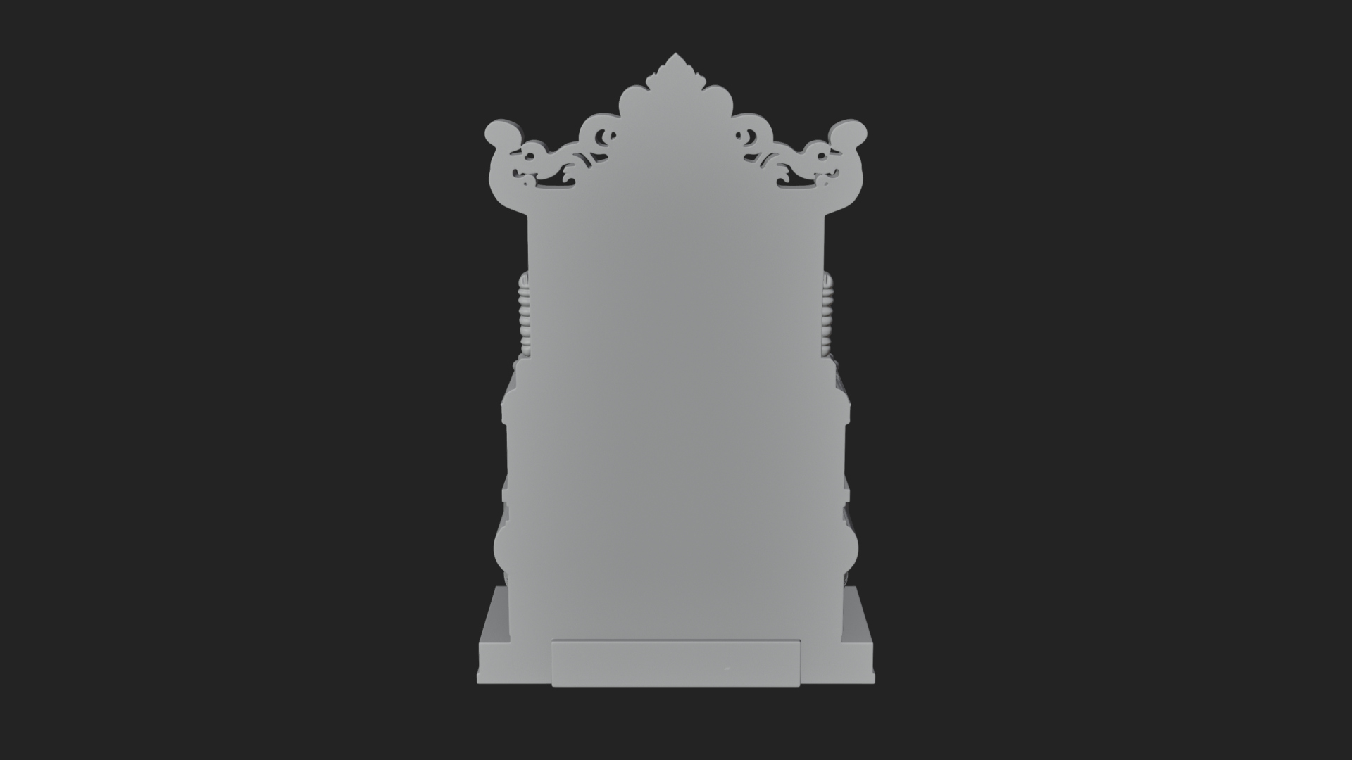 Christ on Carved Throne Statue Design 4 3D Print Model 3D Model