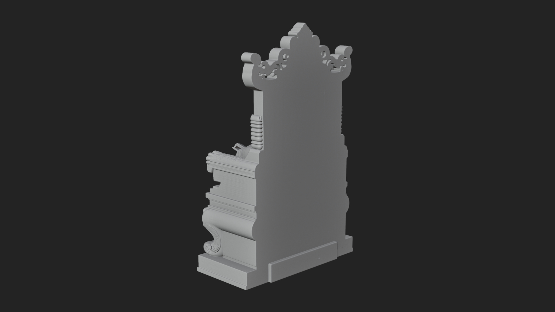Christ on Carved Throne Statue Design 4 3D Print Model 3D Model