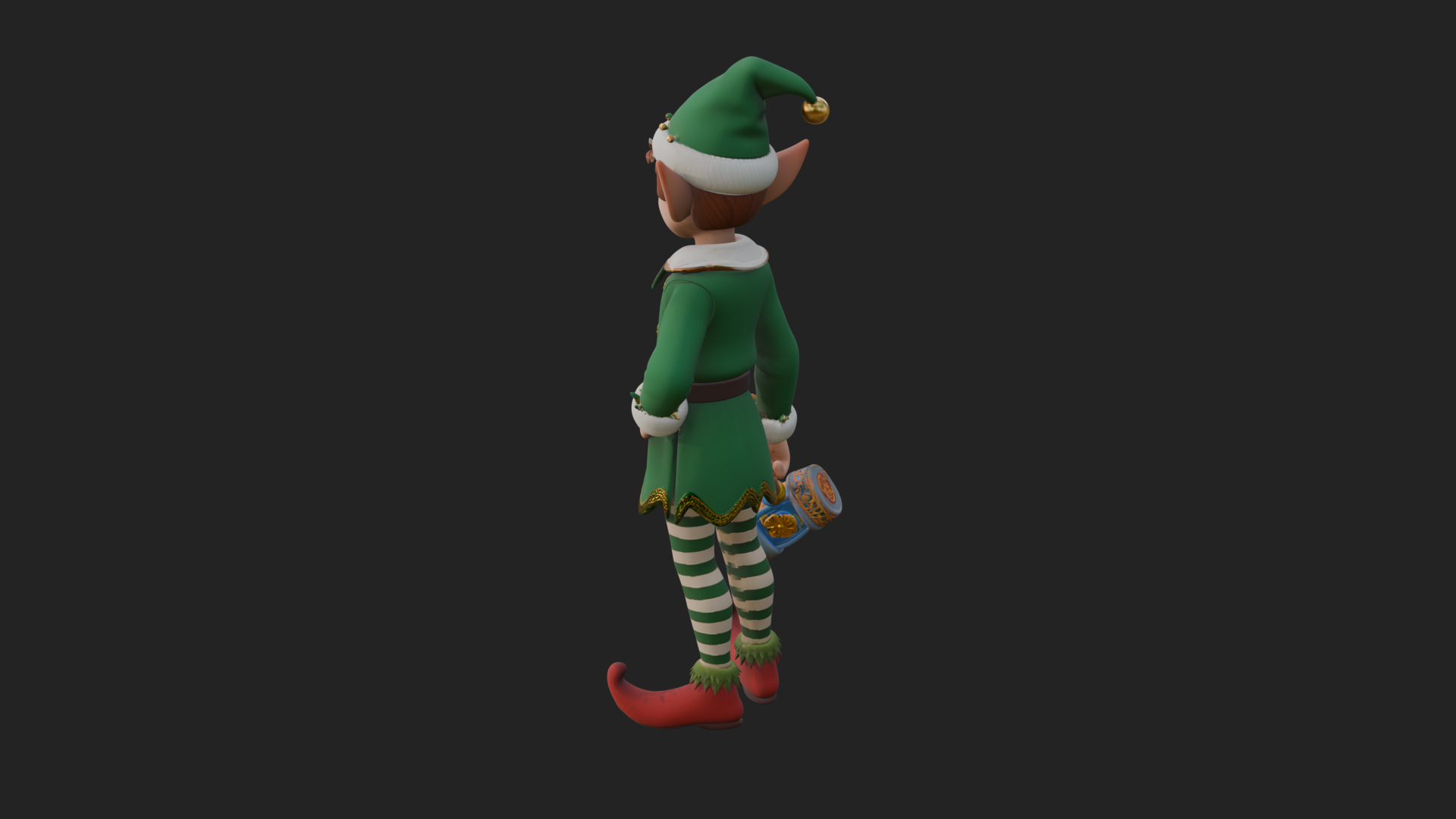 Christmas Elf Helper Statue Design 1 3D Print Model 3D Model