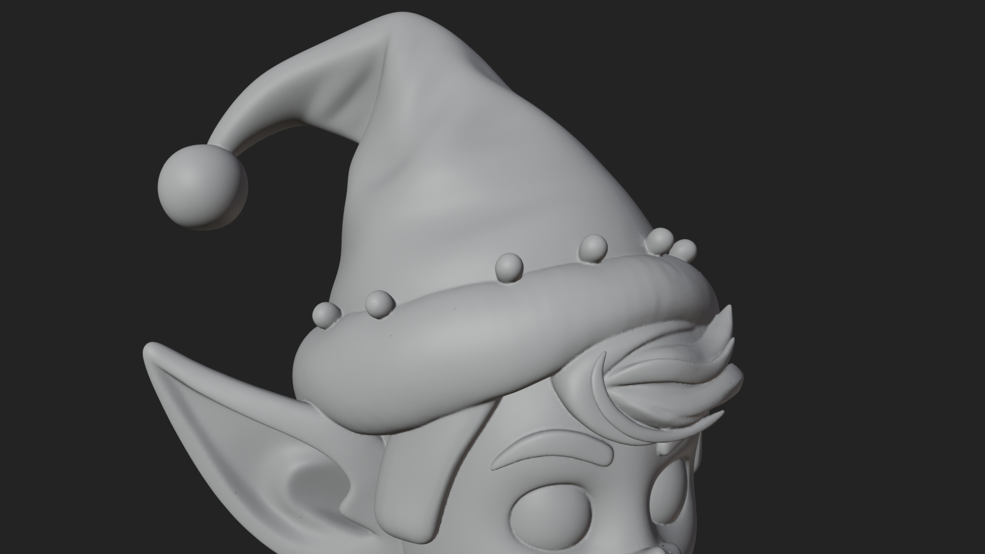 Christmas Elf Helper Statue Design 1 3D Print Model 3D Model