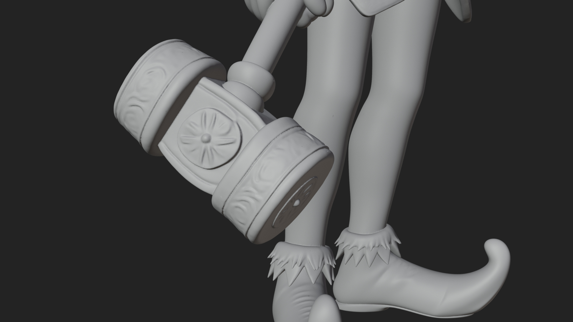 Christmas Elf Helper Statue Design 1 3D Print Model 3D Model