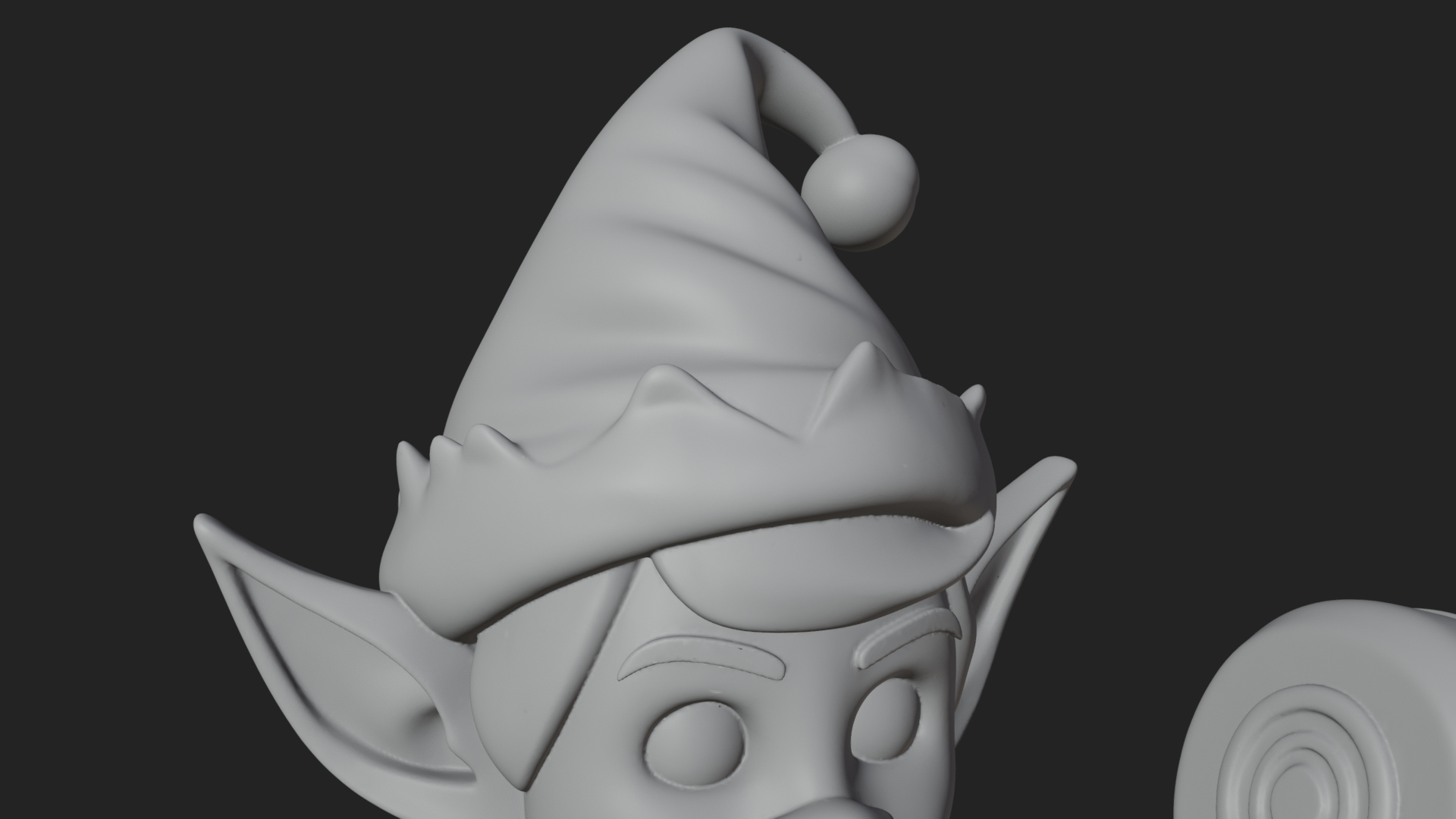 Christmas Elf Helper Statue Design 2 3D Print Model 3D Model