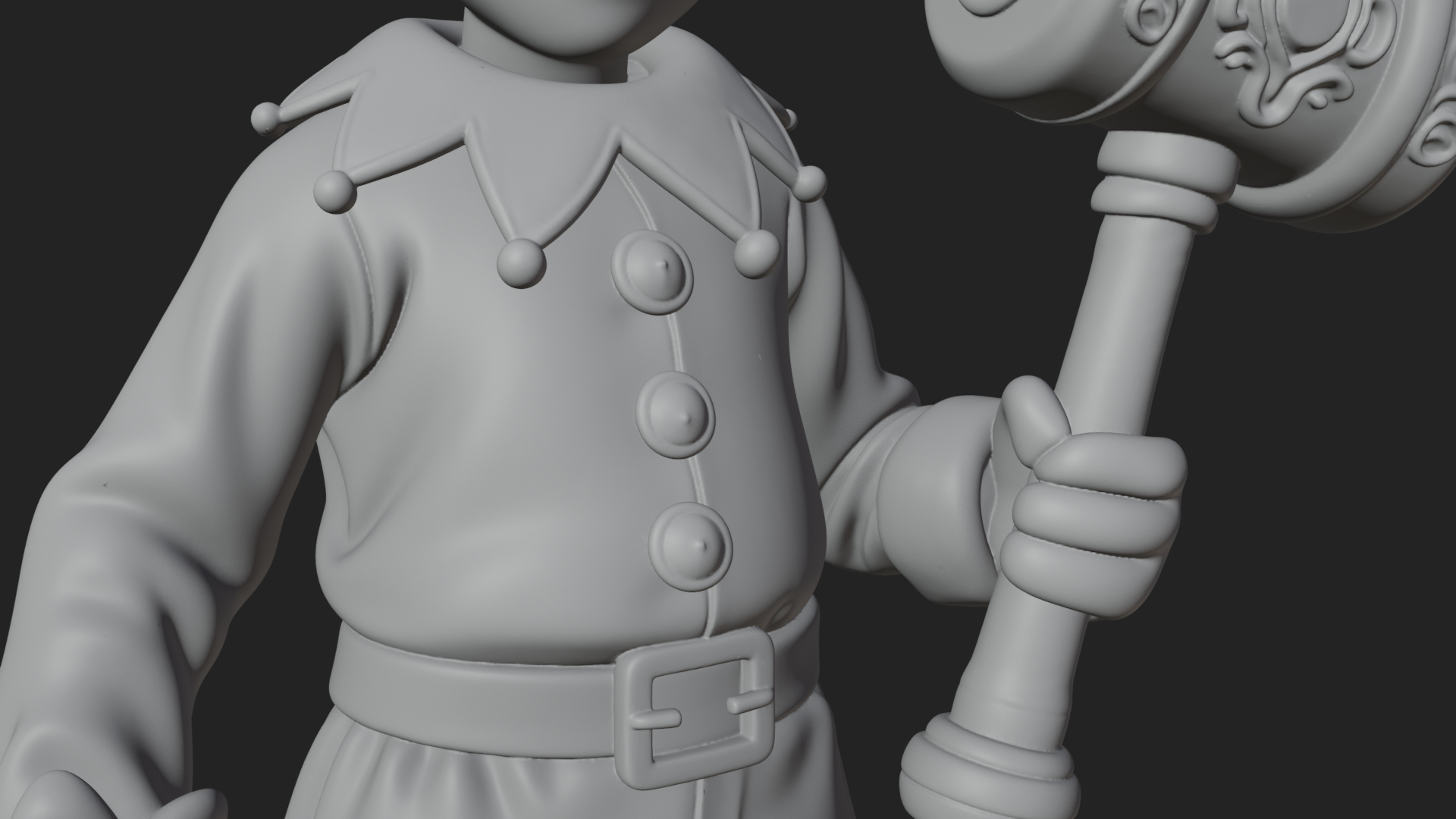 Christmas Elf Helper Statue Design 2 3D Print Model 3D Model