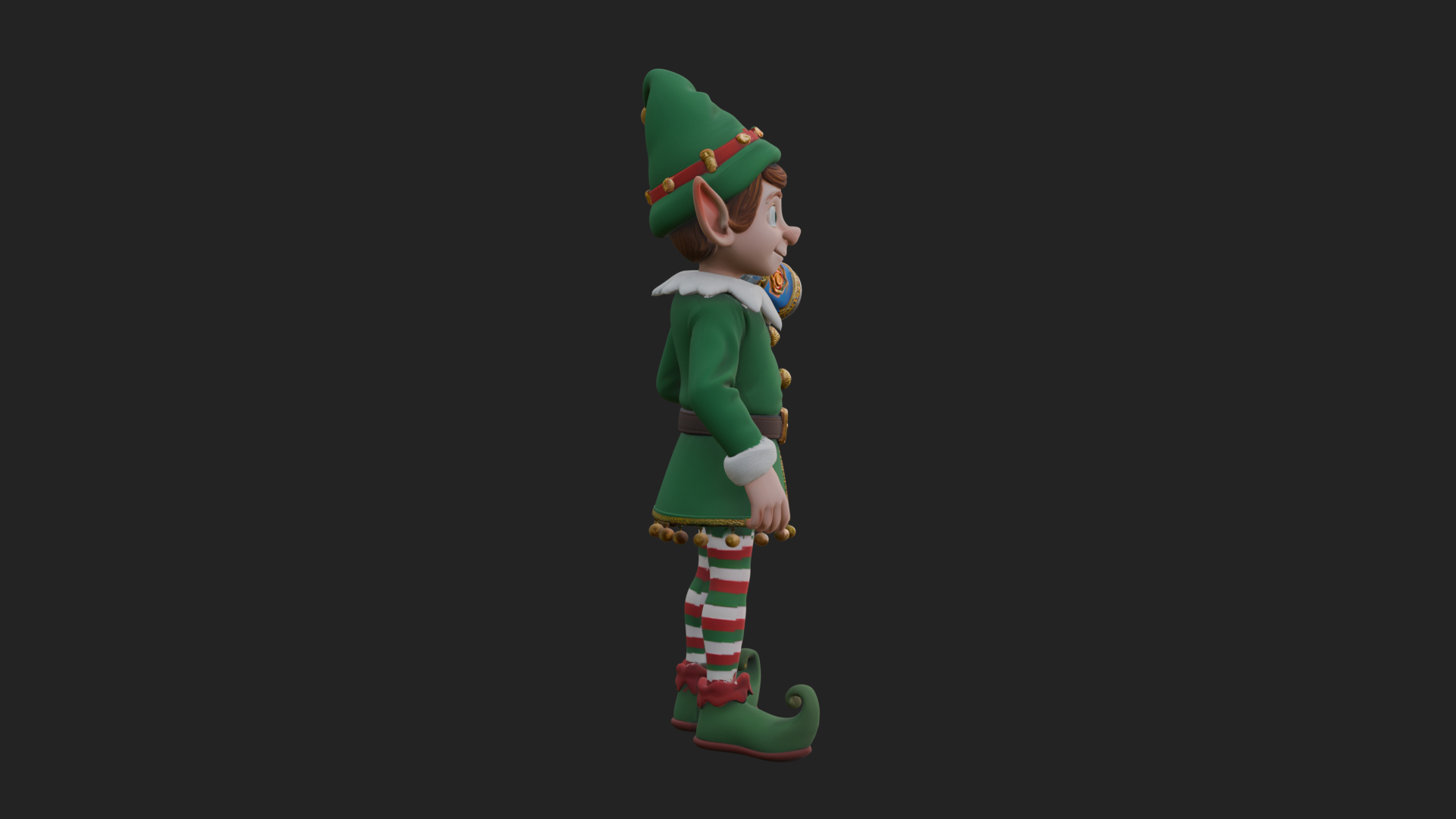 Christmas Elf Helper Statue Design 3 3D Print Model 3D Model